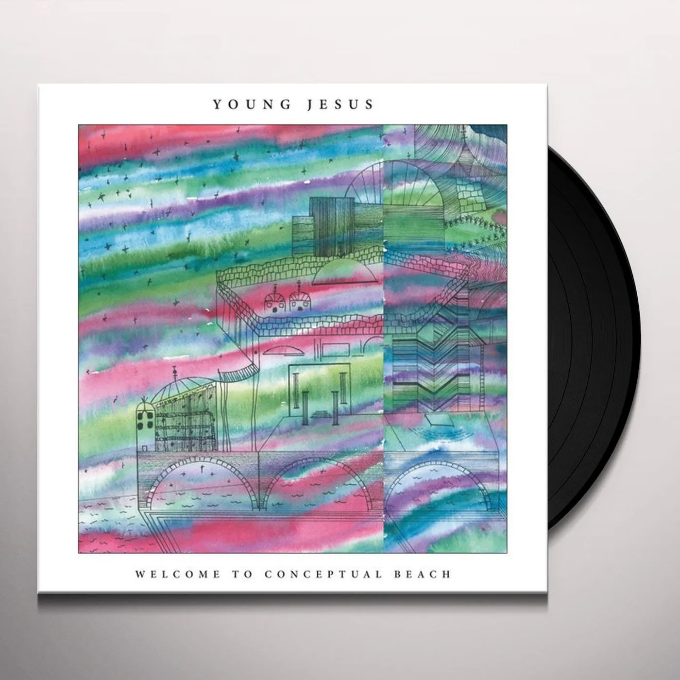 Young Jesus WELCOME TO CONCEPTUAL BEACH (DL CARD) Vinyl Record