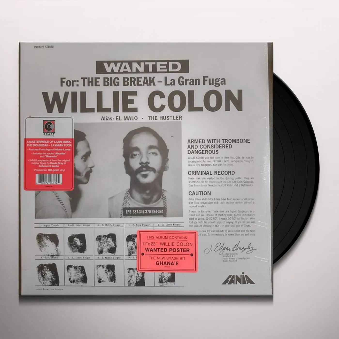 Willie Colón GRAN FUGA Vinyl Record