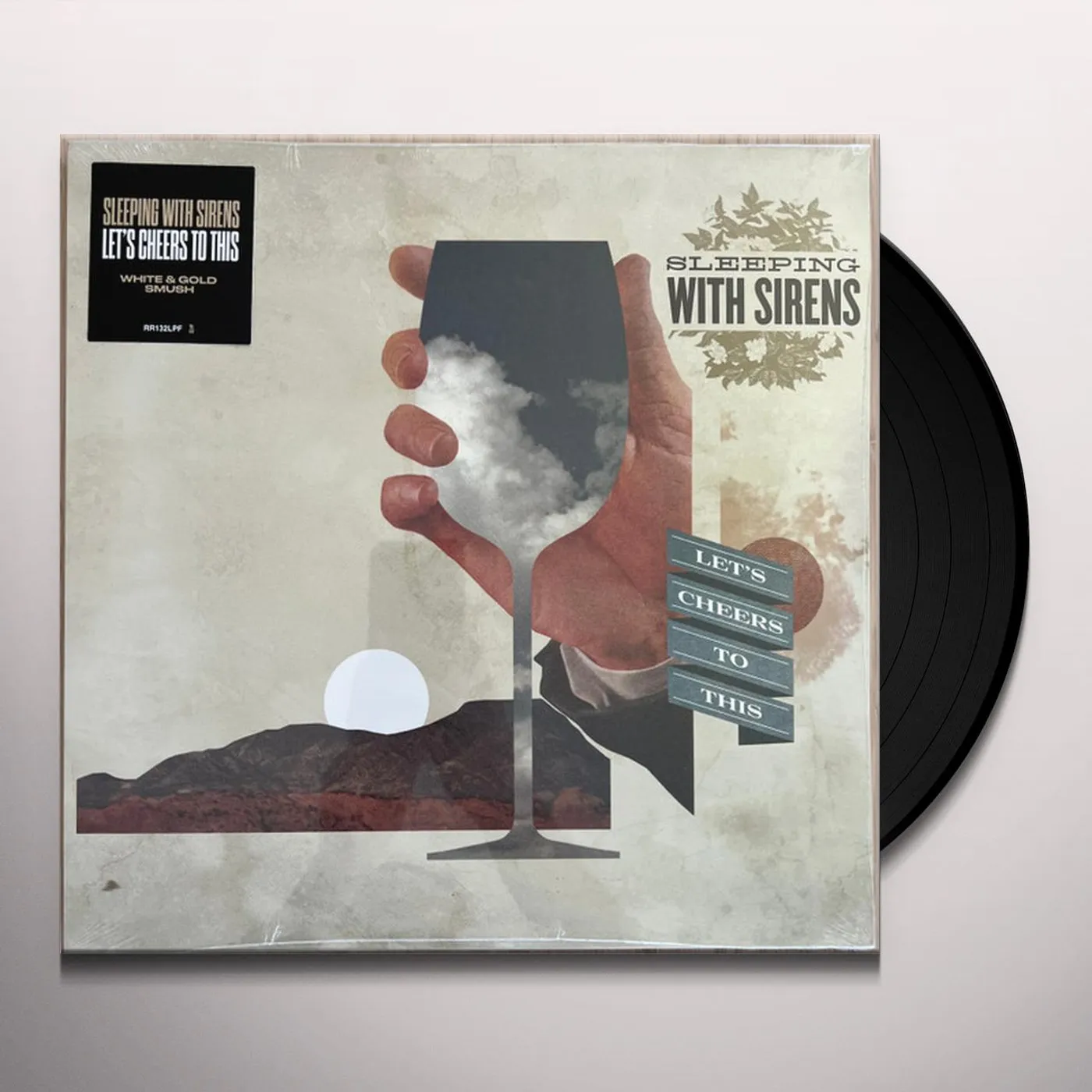 Sleeping With Sirens LET'S CHEERS TO THIS (WHITE & GOLD SMUSH VINYL) Vinyl Record