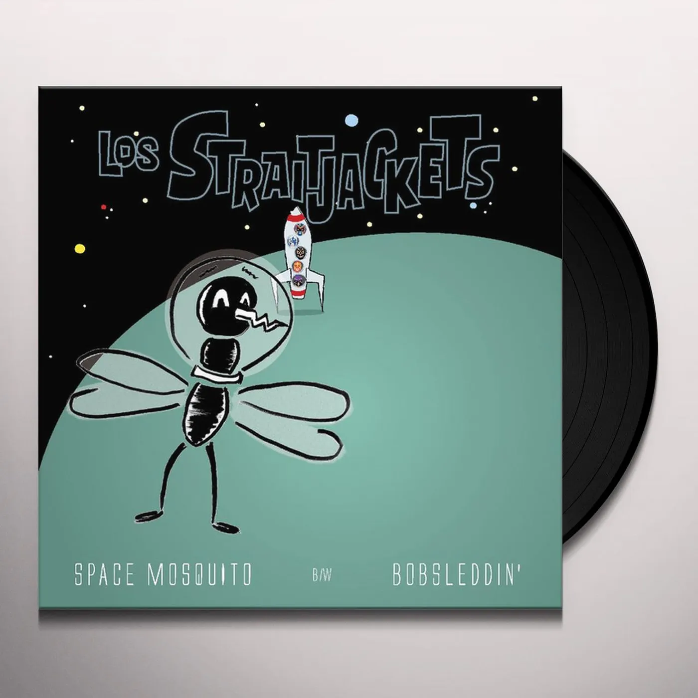 Los Straitjackets SAPCE MOSQUITO B/W BOBSLEDDIN' Vinyl Record