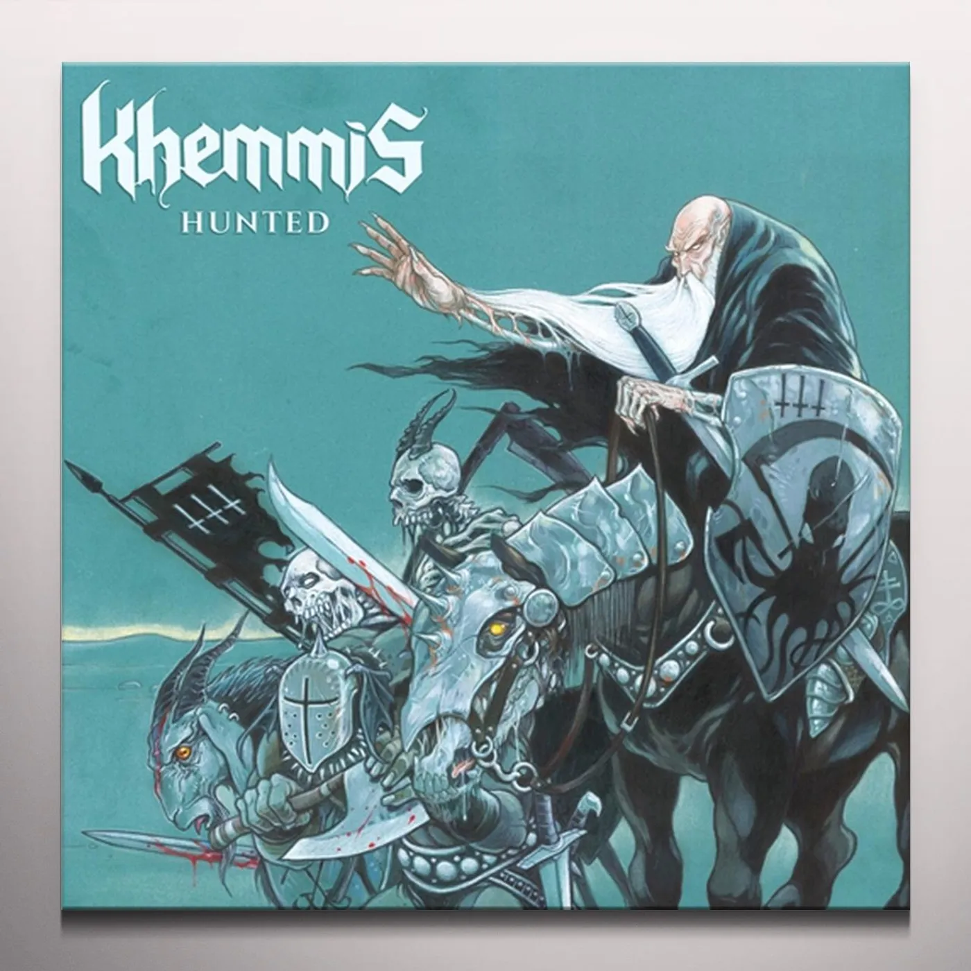Khemmis HUNTED (AQUA BLUE) Vinyl Record