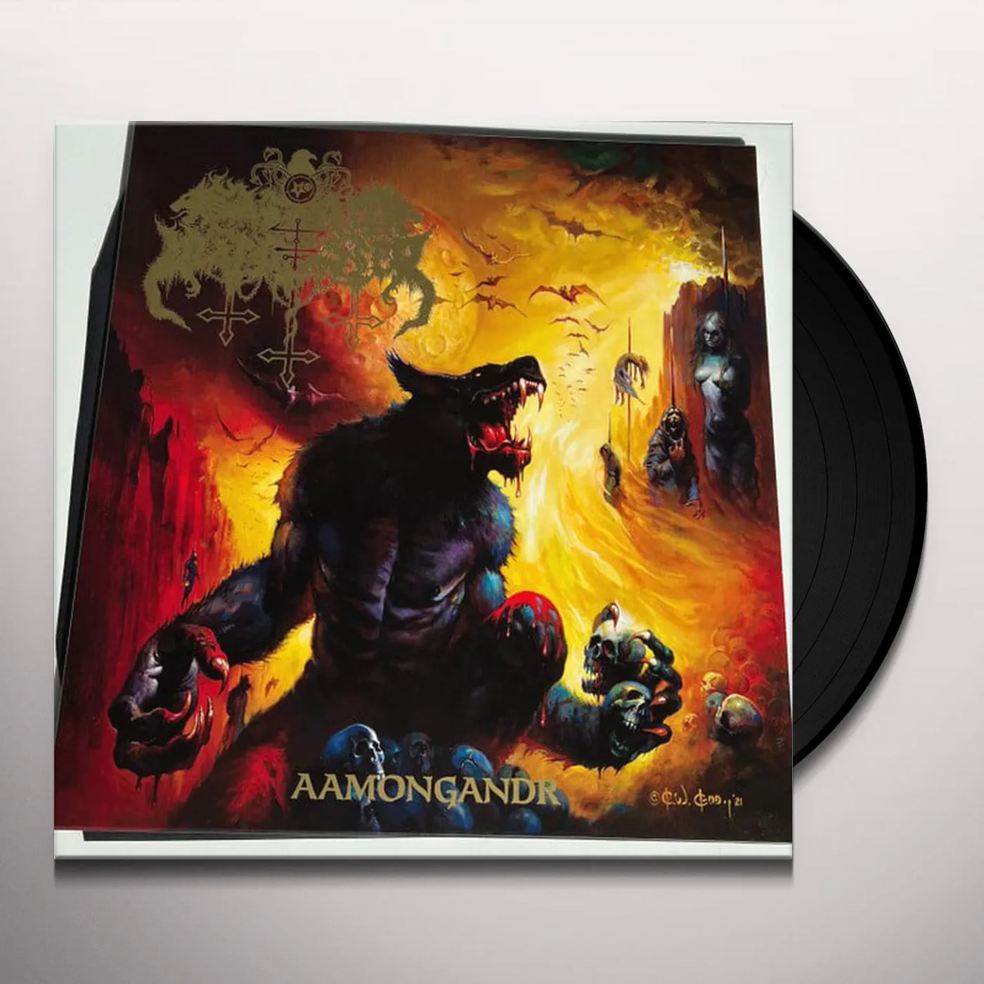 Satanic Warmaster AAMONGANDR Vinyl Record