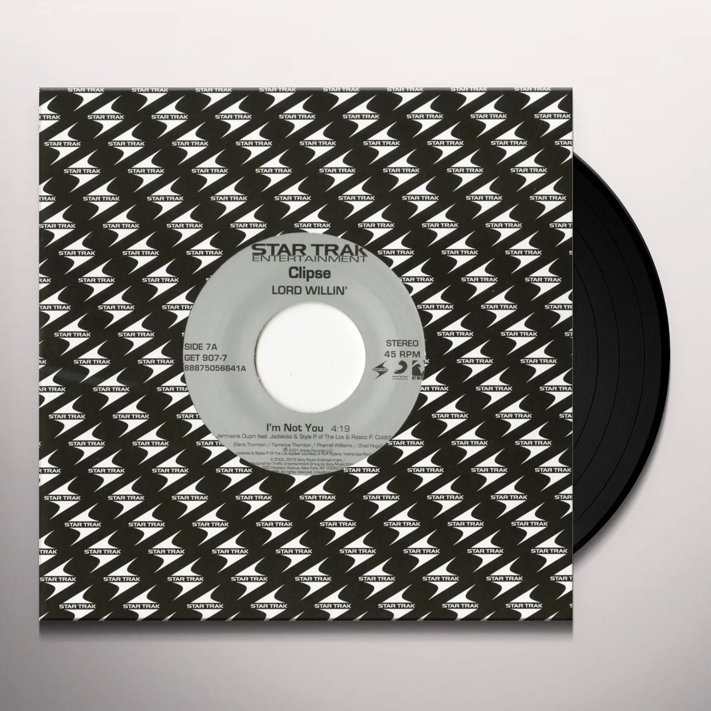 Clipse I'M NOT YOU / GRINDIN Vinyl Record