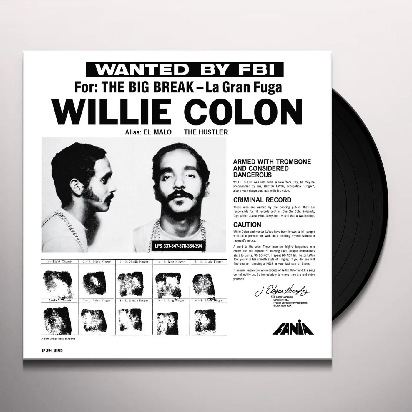 Willie Colón WANTED BY THE FBI / BIG BREAK: GRAN FUGA Vinyl Record