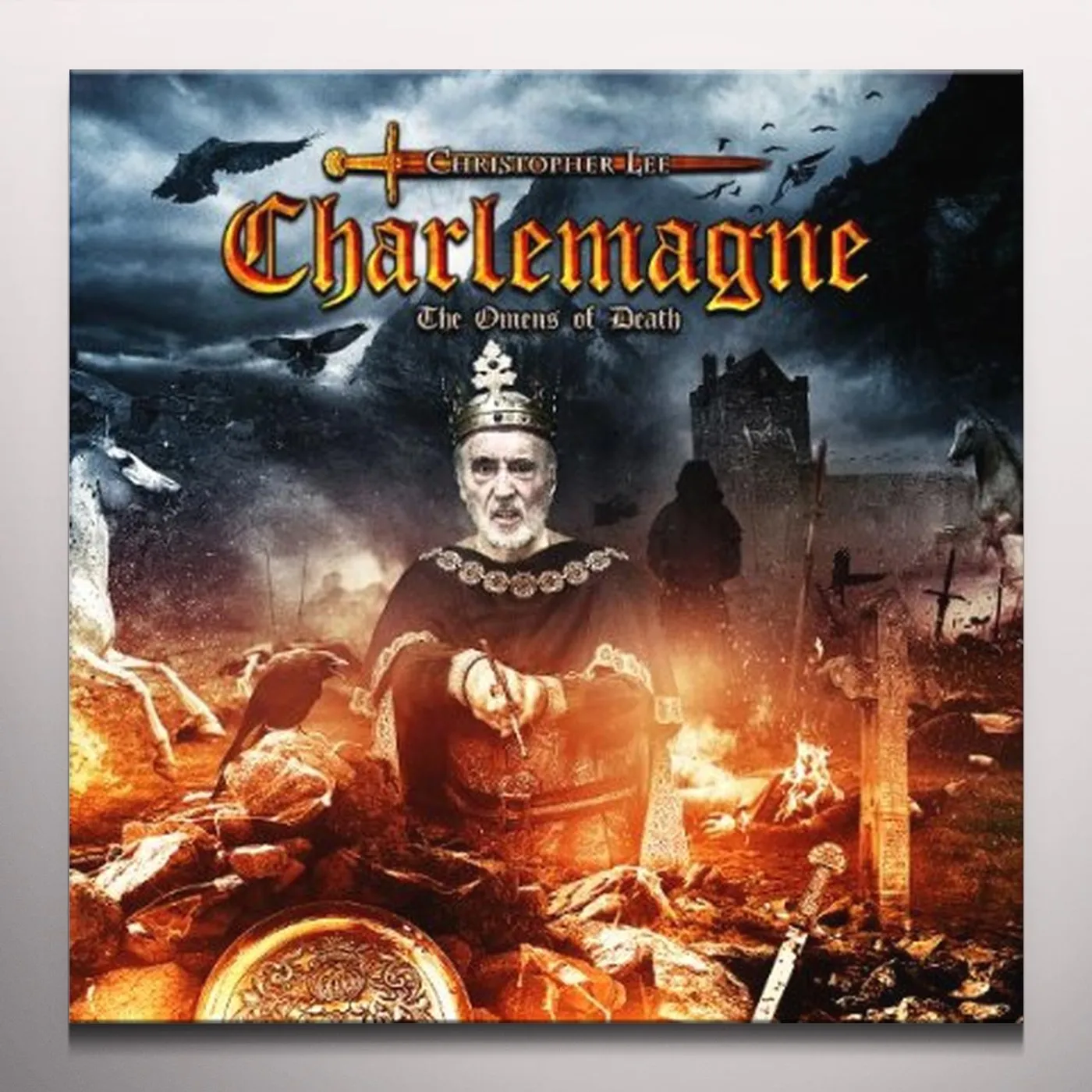 Christopher Lee CHARLEMAGNE: OMENS OF DEATH Vinyl Record