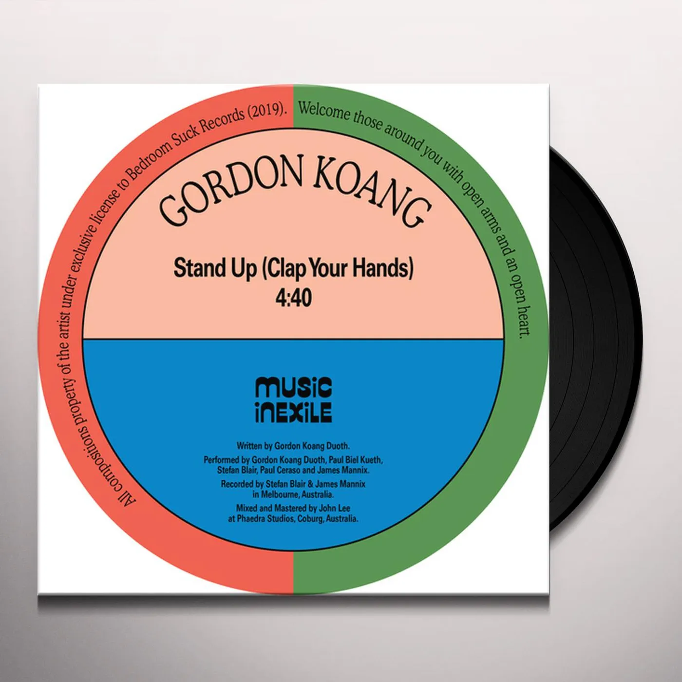 Gordon Koang STAND UP (CLAP YOUR HANDS) B/W ASYLUM SEEKER Vinyl Record