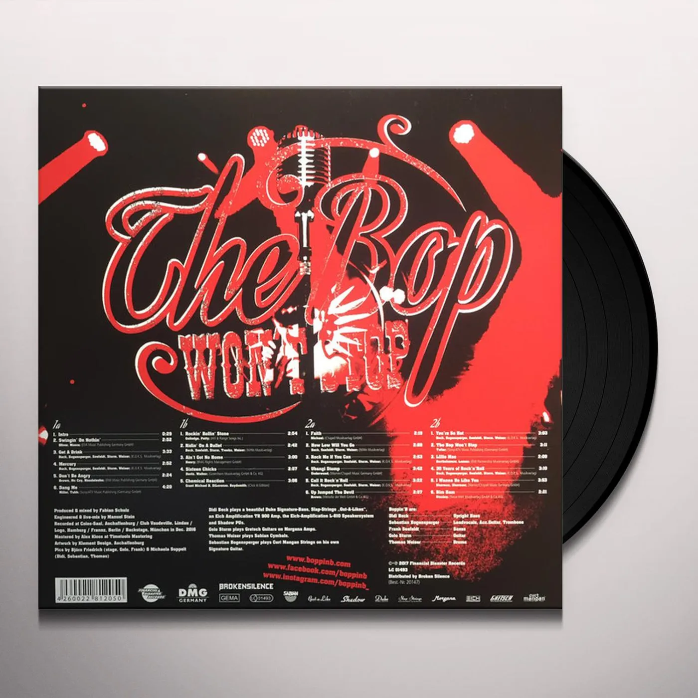 Boppin' B BOP WON'T STOP Vinyl Record