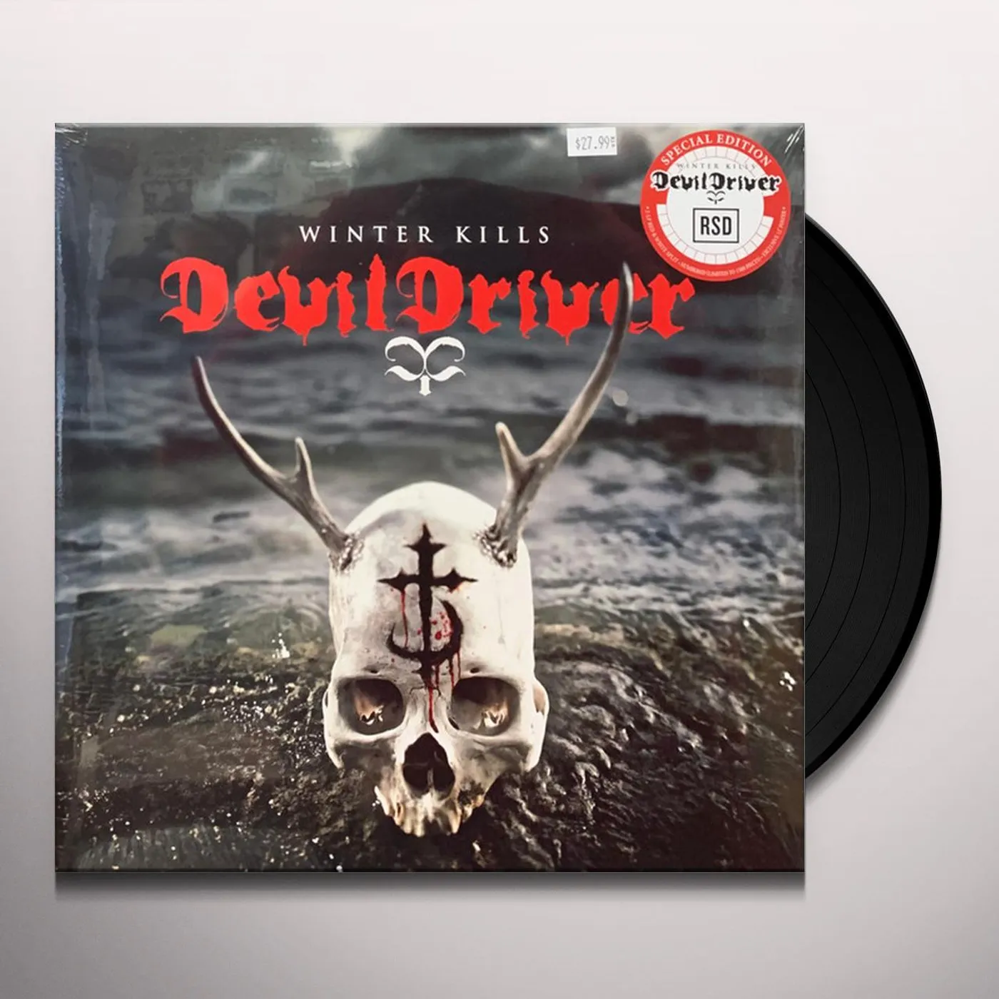 DevilDriver WINTER KILLS (RED/WHITE SPLIT COLOR VINYL/HAND-NUMBER/POSTER) (RSD) Vinyl Record