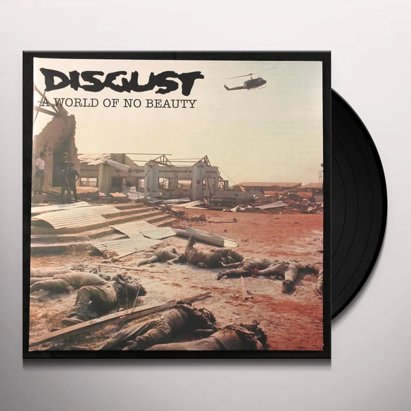 Disgust WORLD OF NO BEAUTY + THROWN INTO OBLIVION Vinyl Record