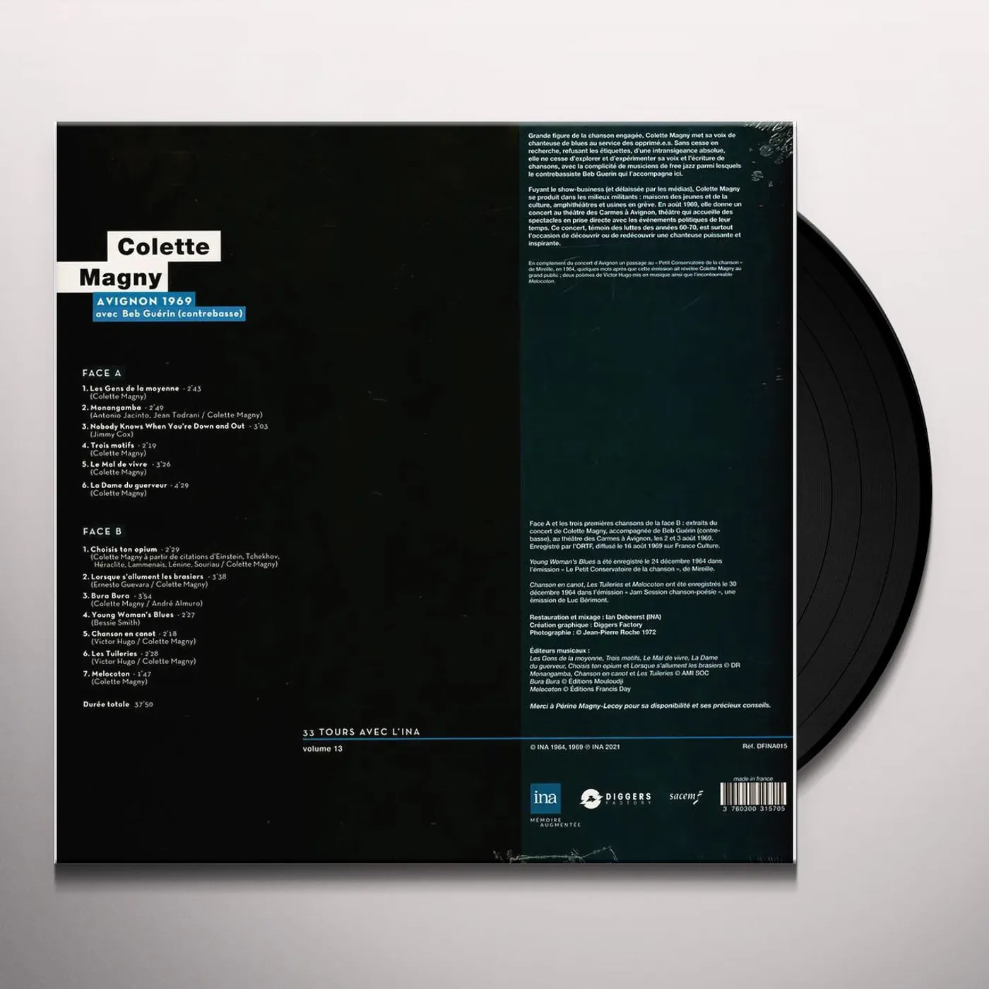 Colette Magny AVIGNON 1969 Vinyl Record