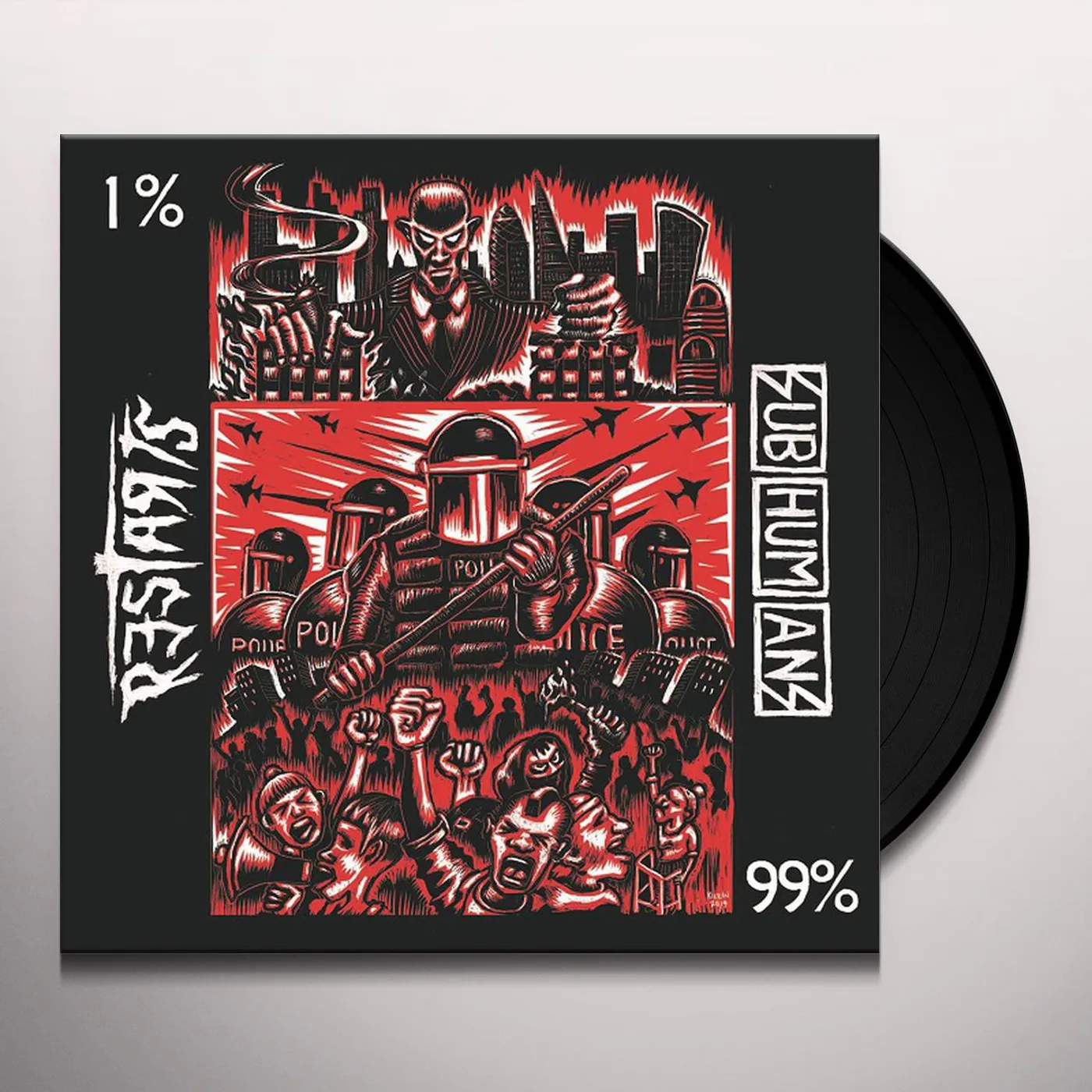 Subhumans SPLIT Vinyl Record