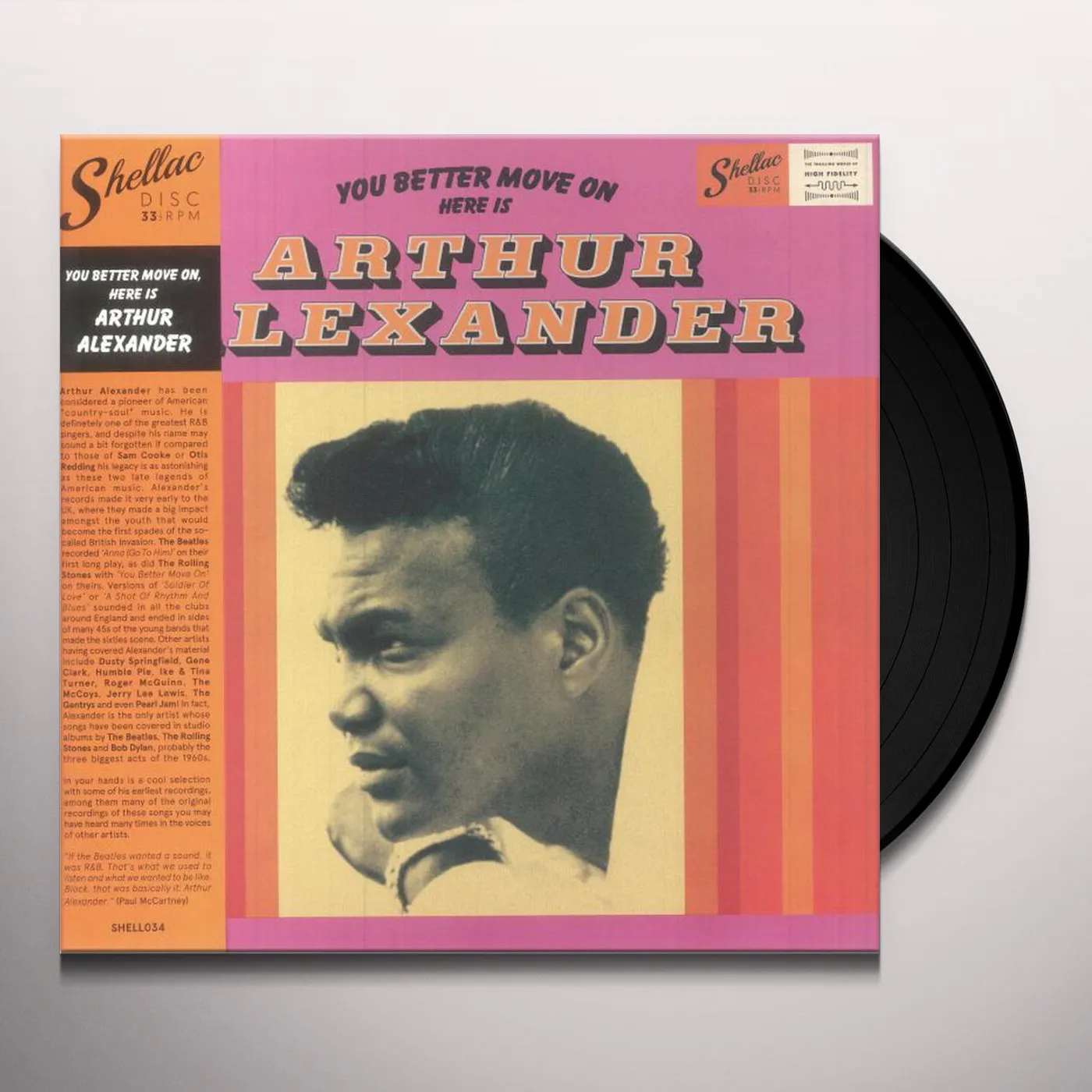 Arthur Alexander YOU BETTER MOVE ON HERE IS Vinyl Record