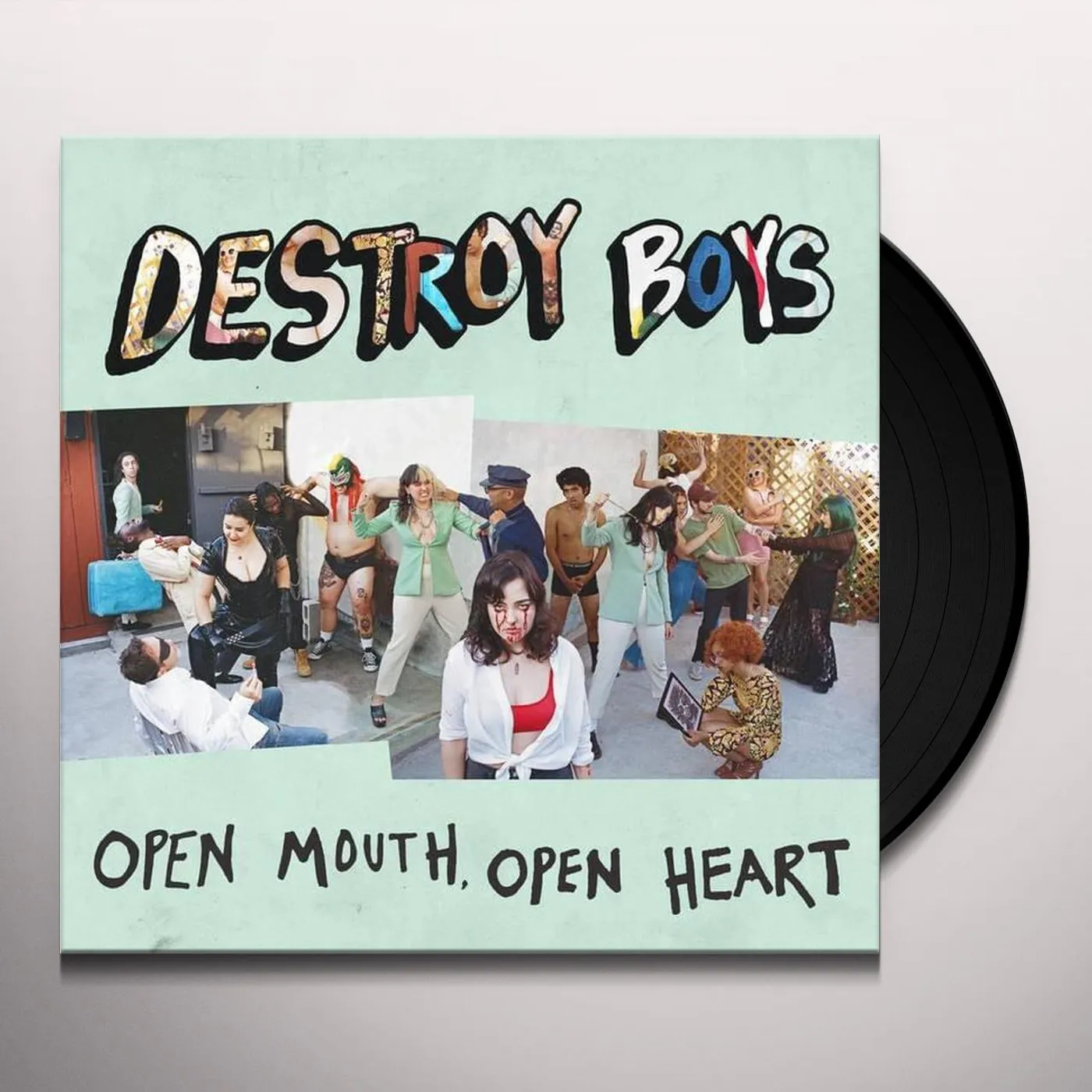 Destroy Boys OPEN MOUTH OPEN HEART Vinyl Record