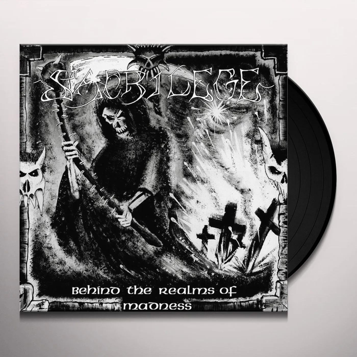 Sacrilege 117424 BEHIND THE REALMS OF MADNESS (2LP/WHITE/BLACK SPLATTER VINYL) Vinyl Record