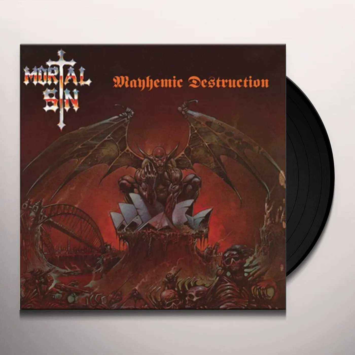 Mortal Sin MAYHEMIC DESTRUCTION (SILVER VINYL) Vinyl Record