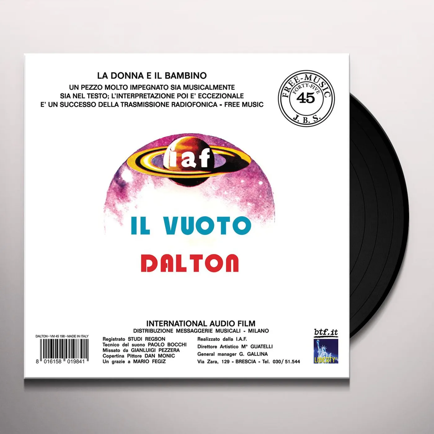 Dalton LA DONNA E IL BAMBINO / IL VUOTO Vinyl Record