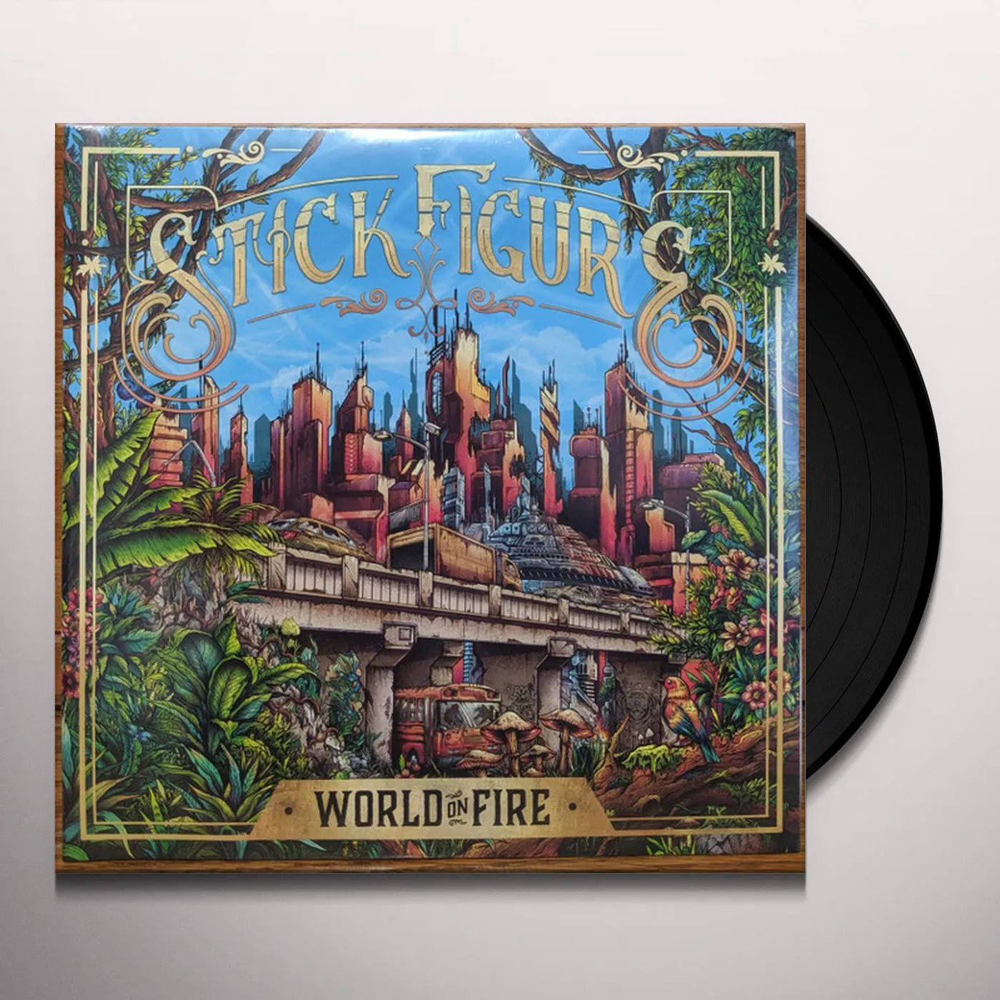 Stick Figure World on Fire Vinyl Record