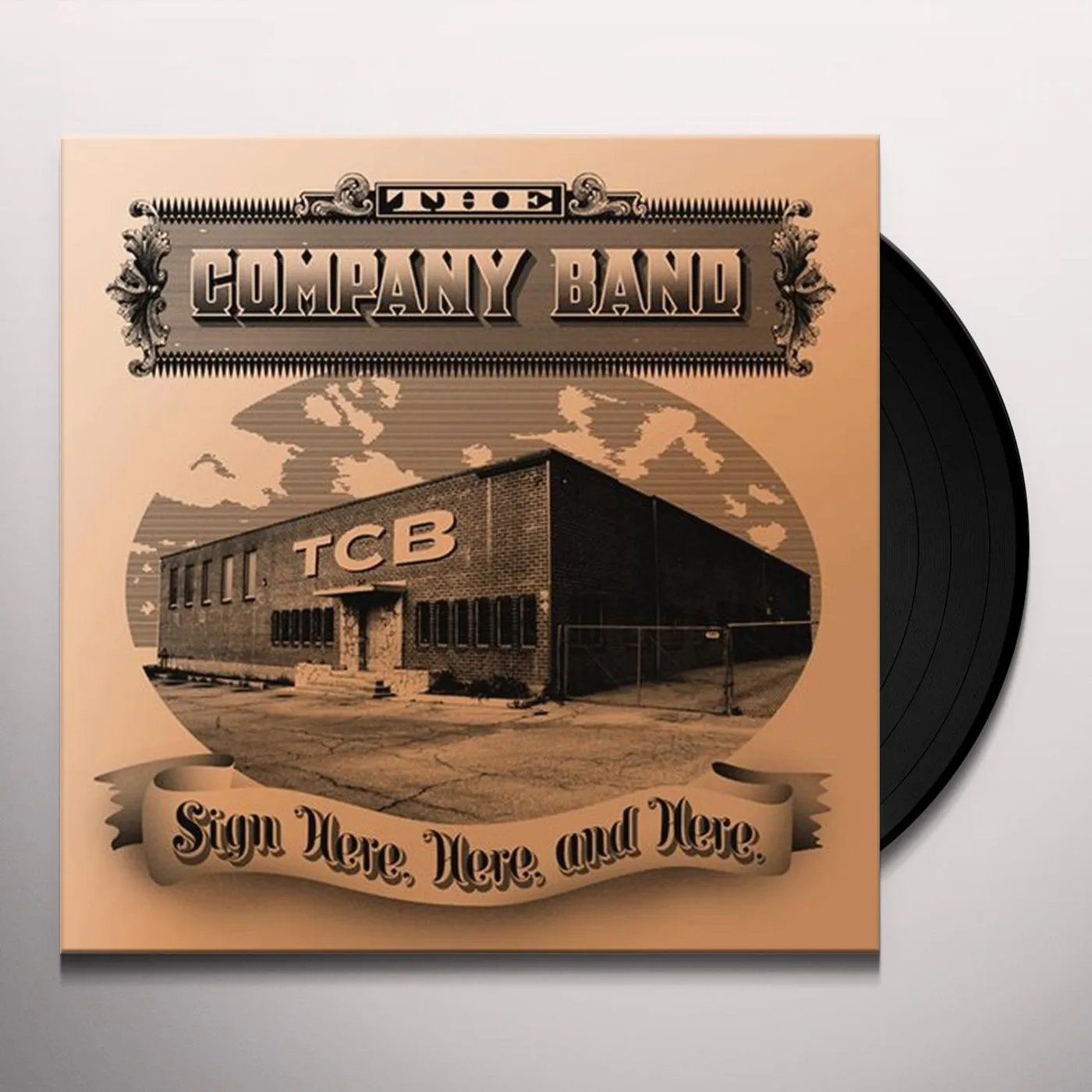 The Company Band SIGN HERE HERE & HERE Vinyl Record