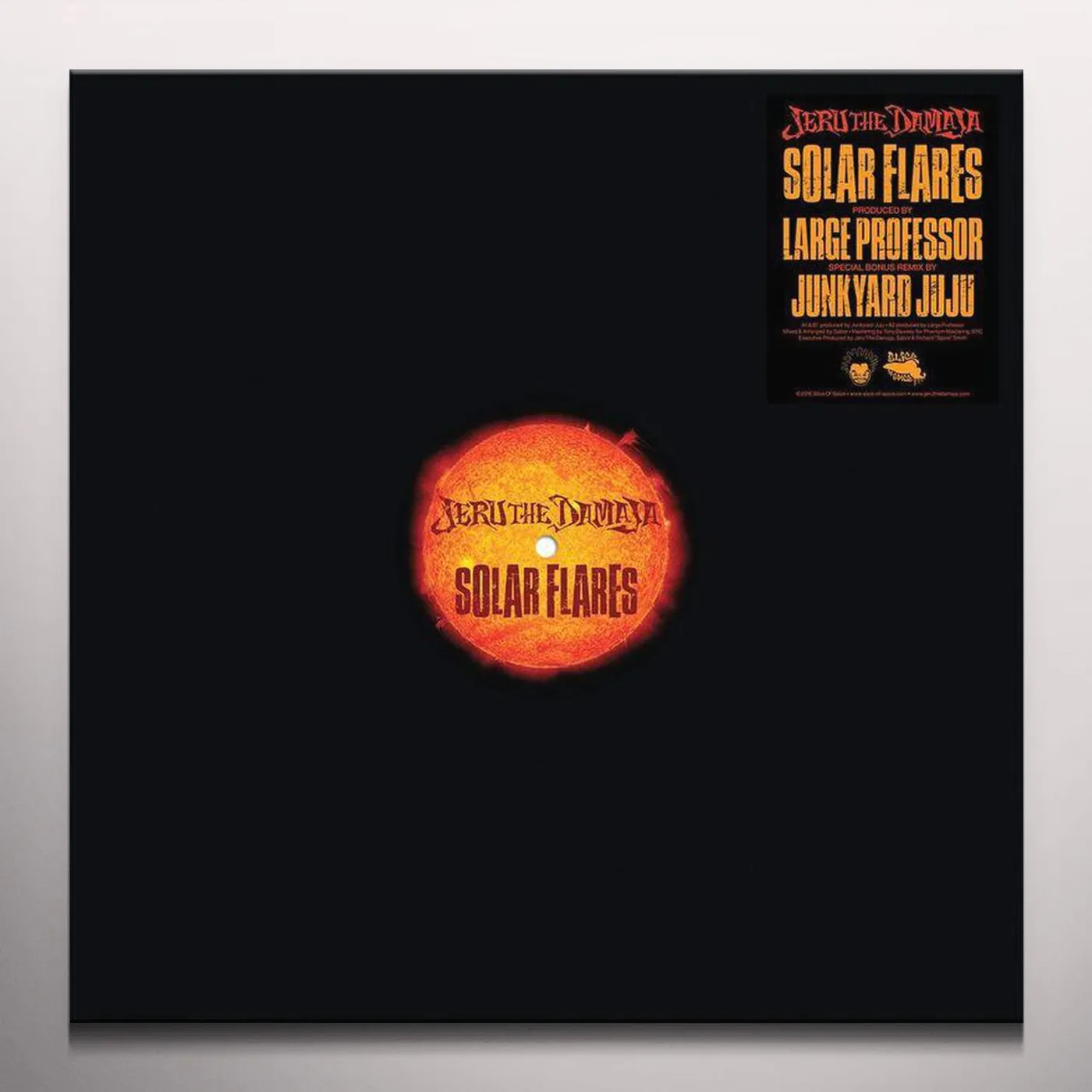 Jeru The Damaja SOLAR FLARES - 12'' Orange/Yellow Colored Vinyl Record