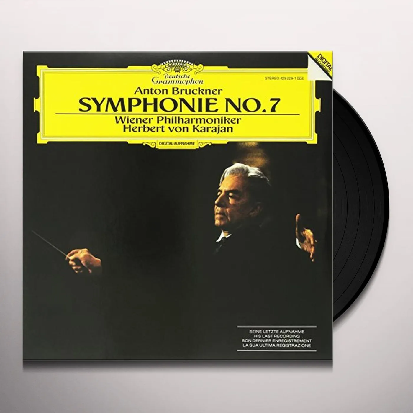 Anton Bruckner SYMPHONY NO. 7/VON KARAJAN Vinyl Record