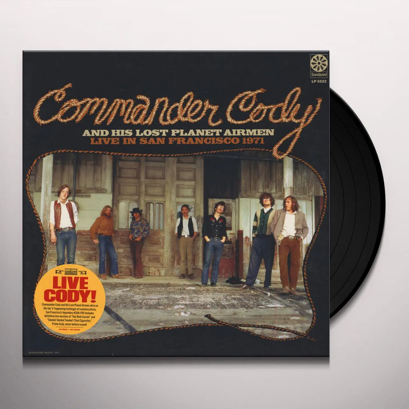 Commander Cody and His Lost Planet Airmen LIVE IN SAN FRANCISCO 1971 (GATEFOLD) Vinyl Record