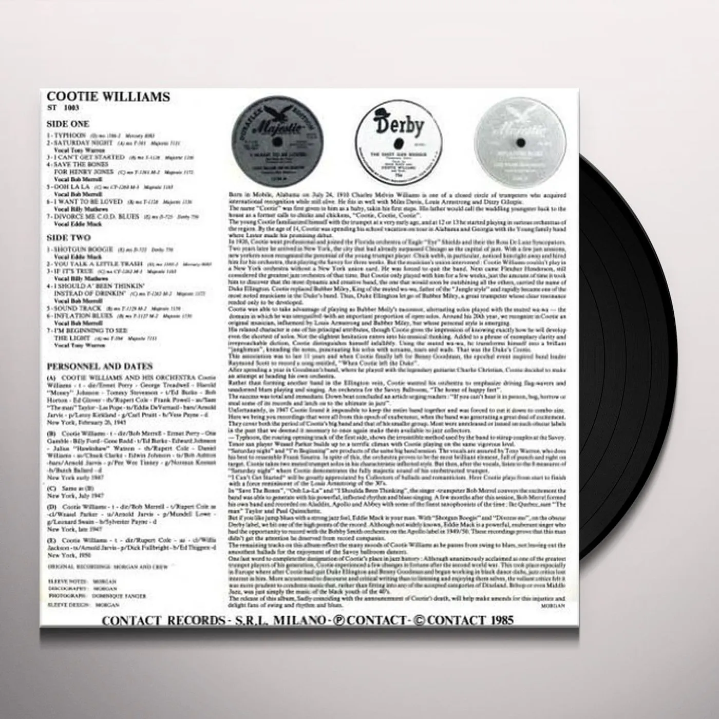 Cootie Williams Things Ain't What They Used To Be Vinyl Record