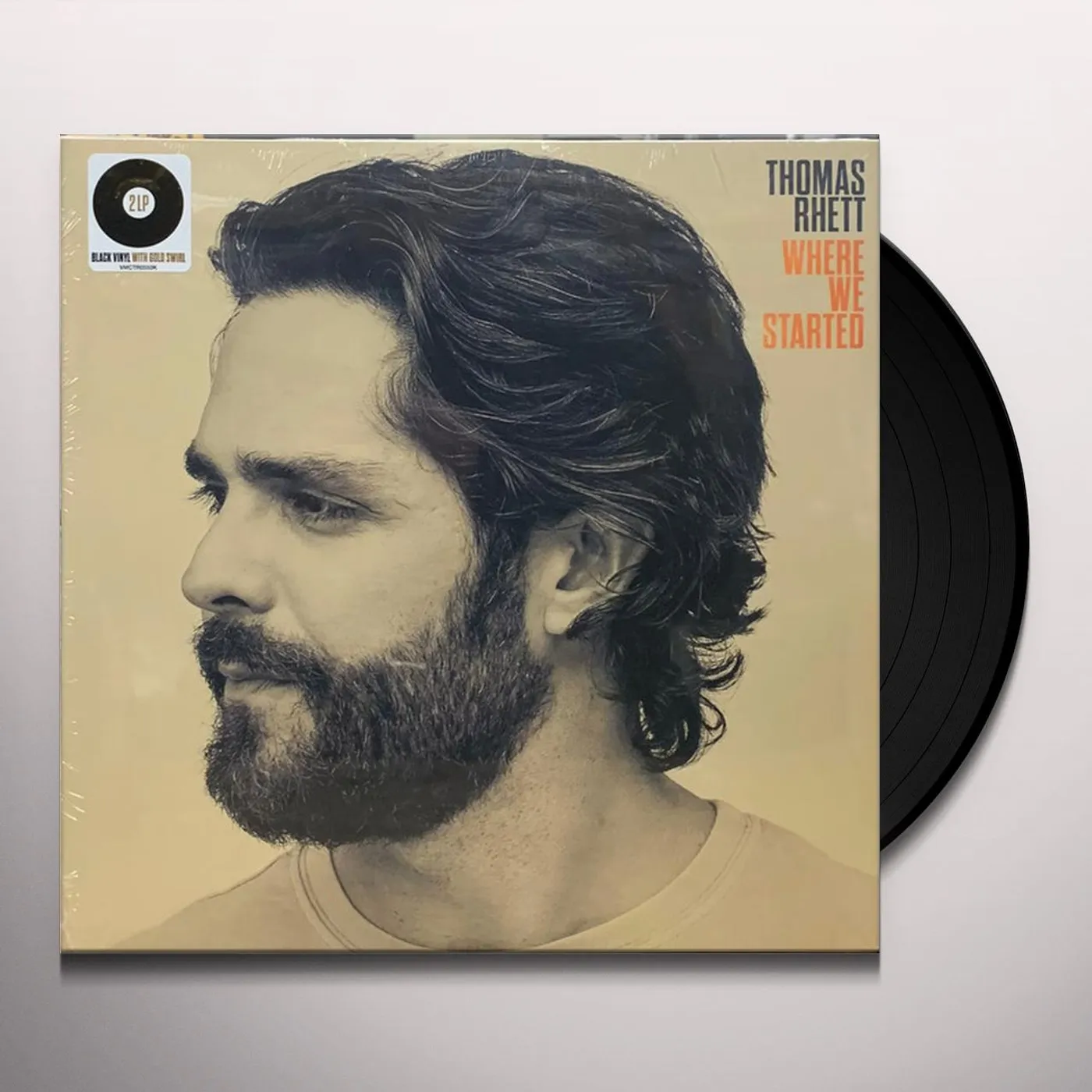 Thomas Rhett WHERE WE STARTED (BLACK WITH GOLD SWIRL VINYL/2LP) Vinyl Record