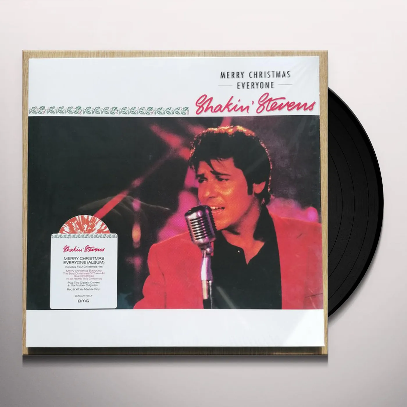 Shakin' Stevens MERRY CHRISTMAS EVERYONE (RED & WHITE MARBLE VINYL) Vinyl Record