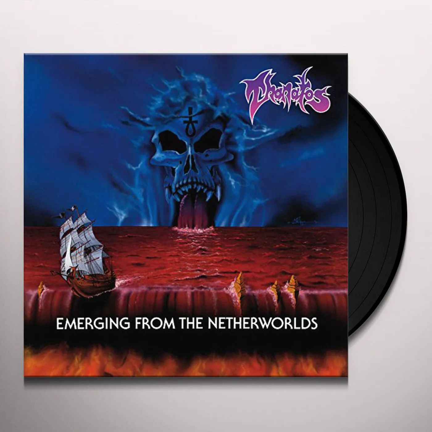 Thanatos EMERGING FROM THE NETHERWORLDS (BLUE VINYL) Vinyl Record