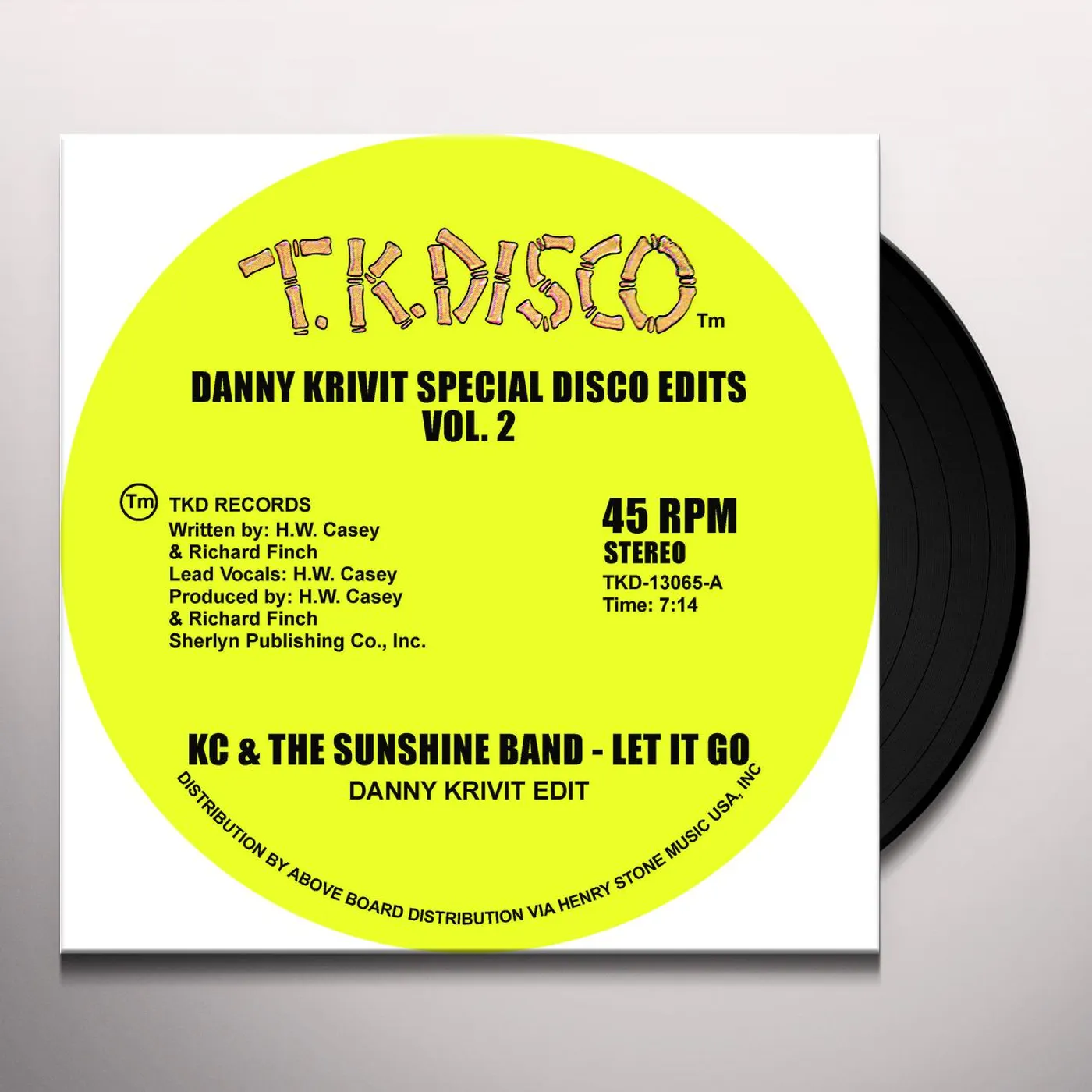 K.C. & SUNSHINE BAND DANNY KRIVIT SPECIAL DISCO EDITS VOL. 2 Vinyl Record