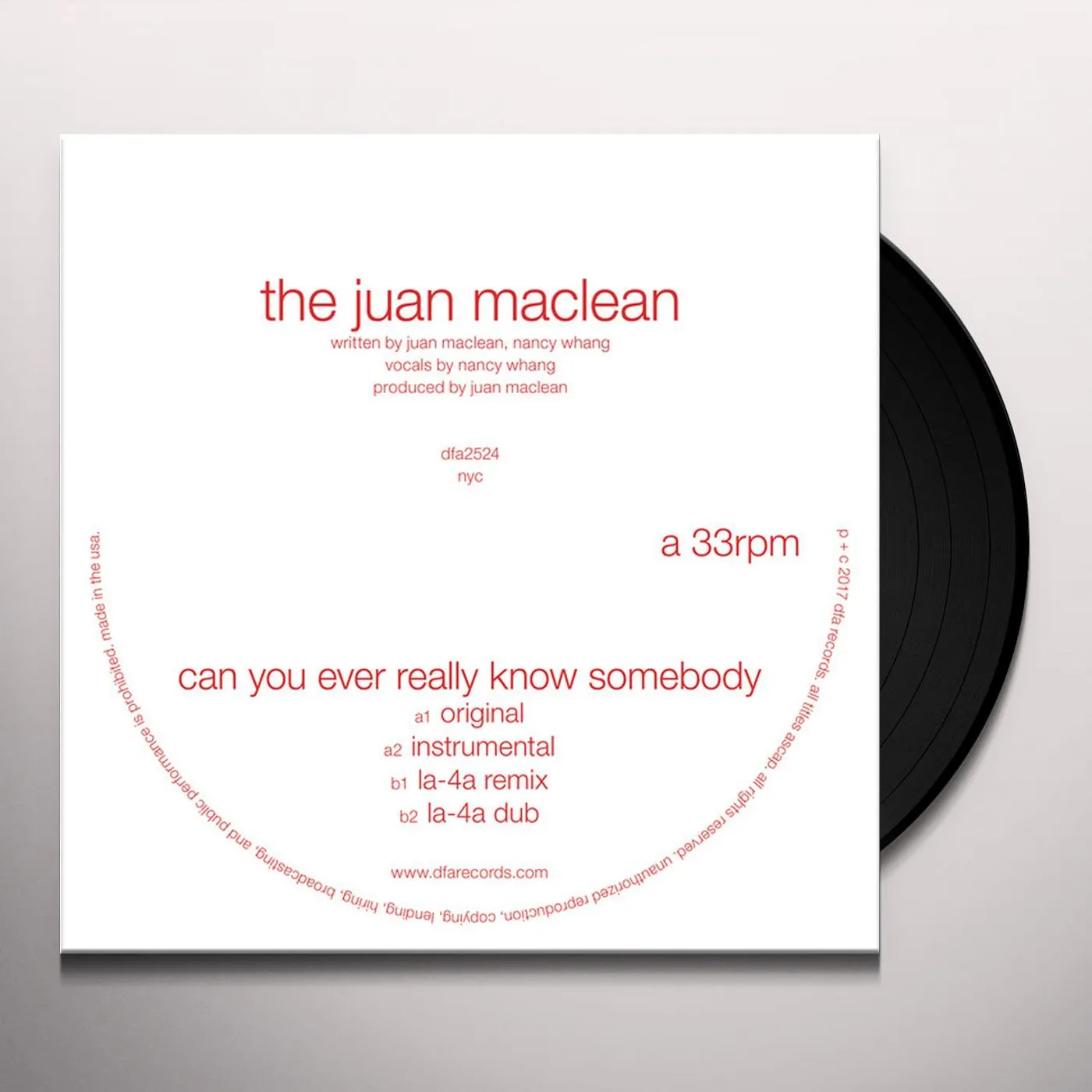 The Juan McLean Can You Ever Really Know Somebody Vinyl Record
