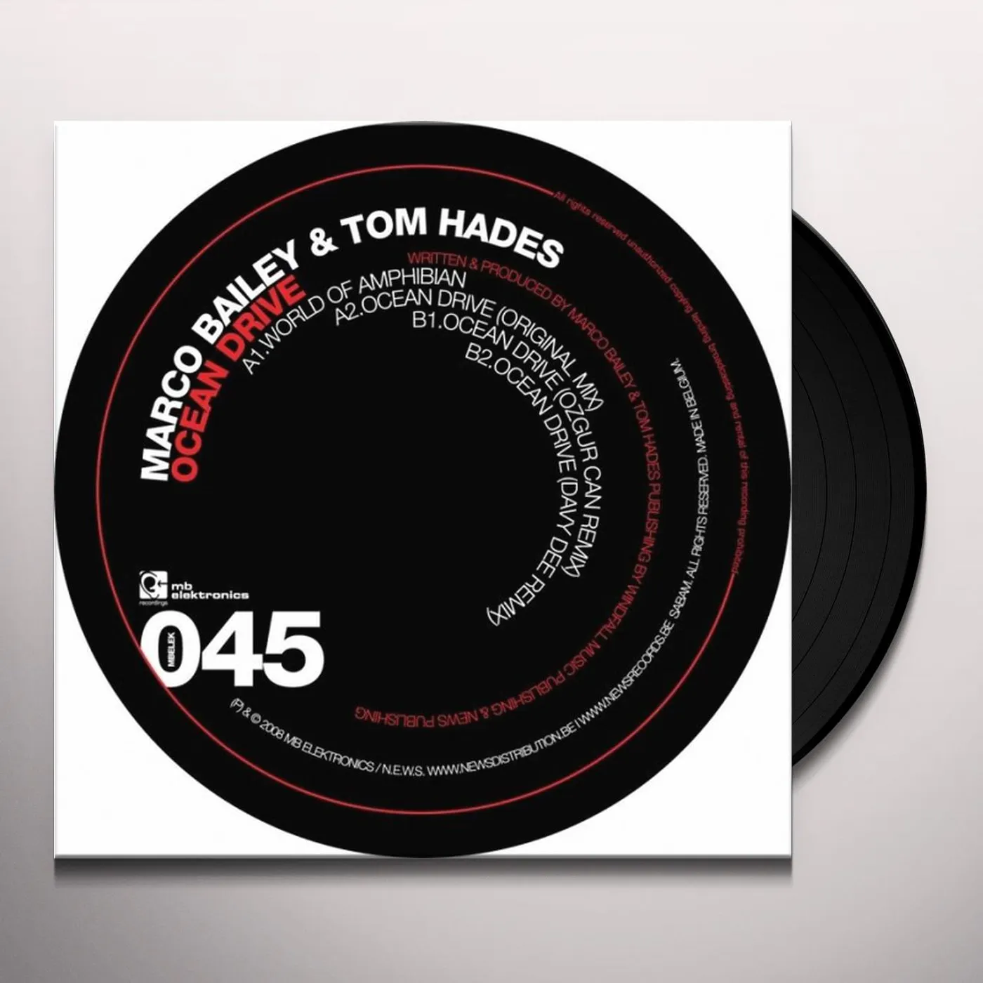 Marco Bailey & Tom Hades Ocean Drive Vinyl Record