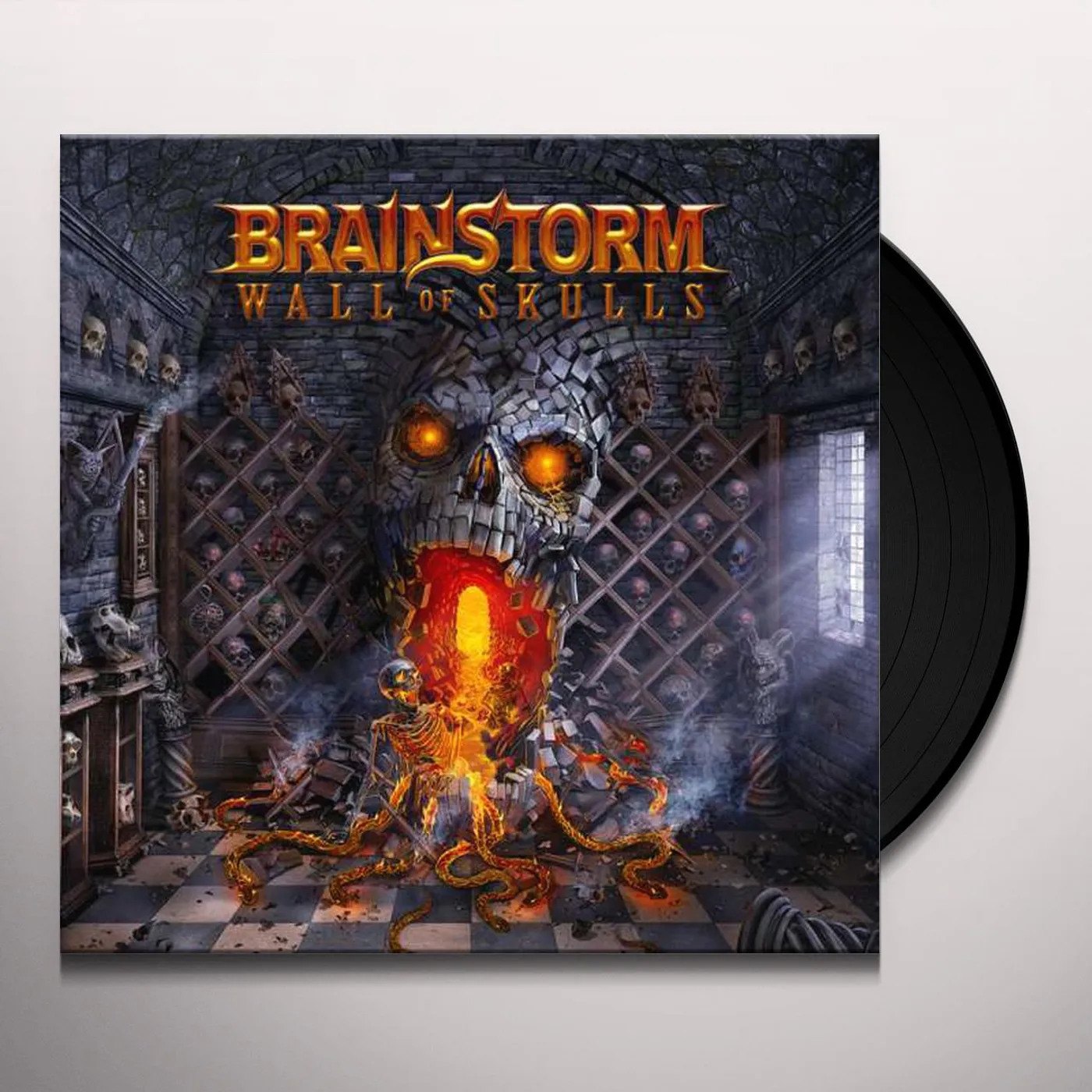 Brainstorm WALL OF SKULLS (CLEAR RED VINYL) Vinyl Record