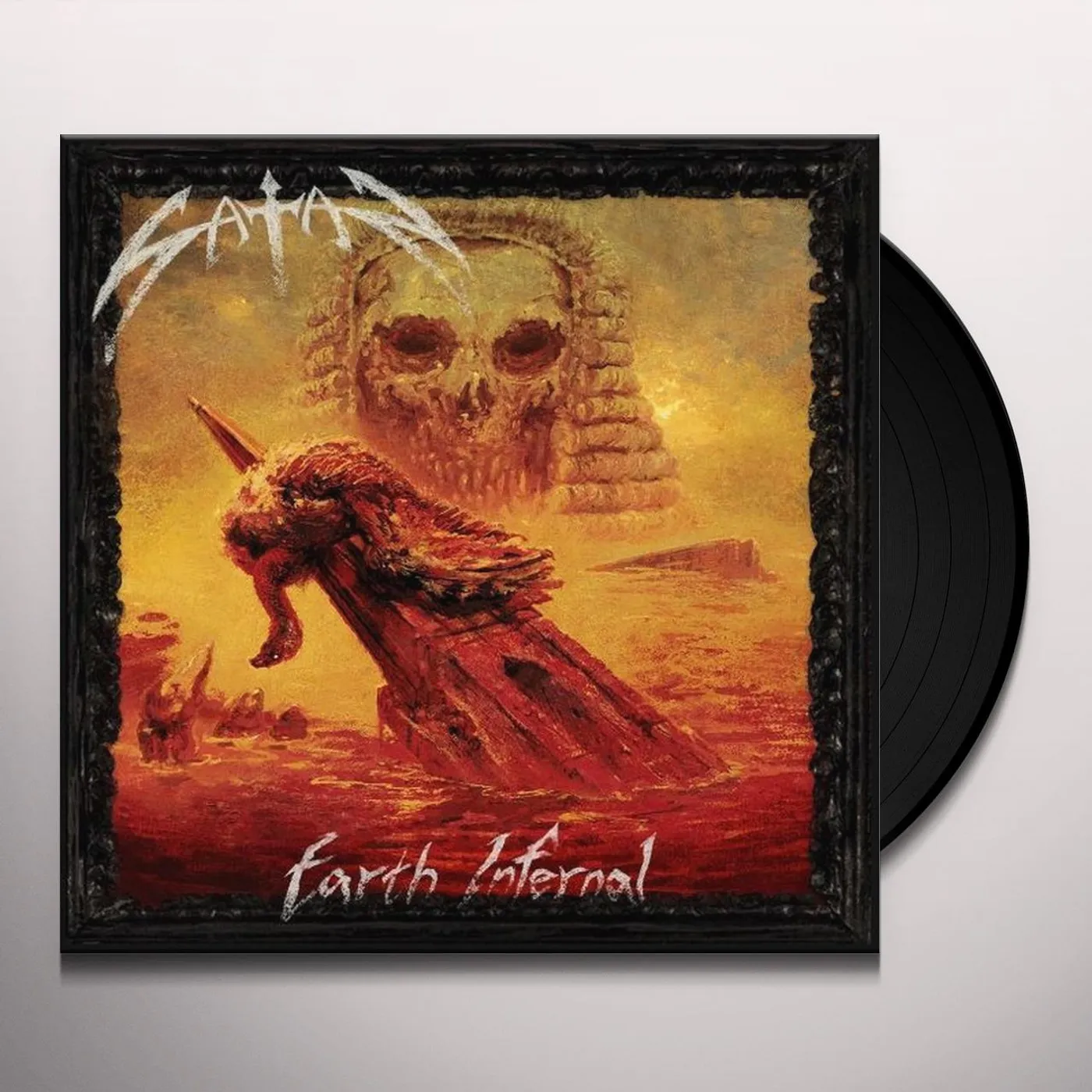 Satan EARTH INFERNAL (FIREFLY GLOW MARBLED VINYL) Vinyl Record