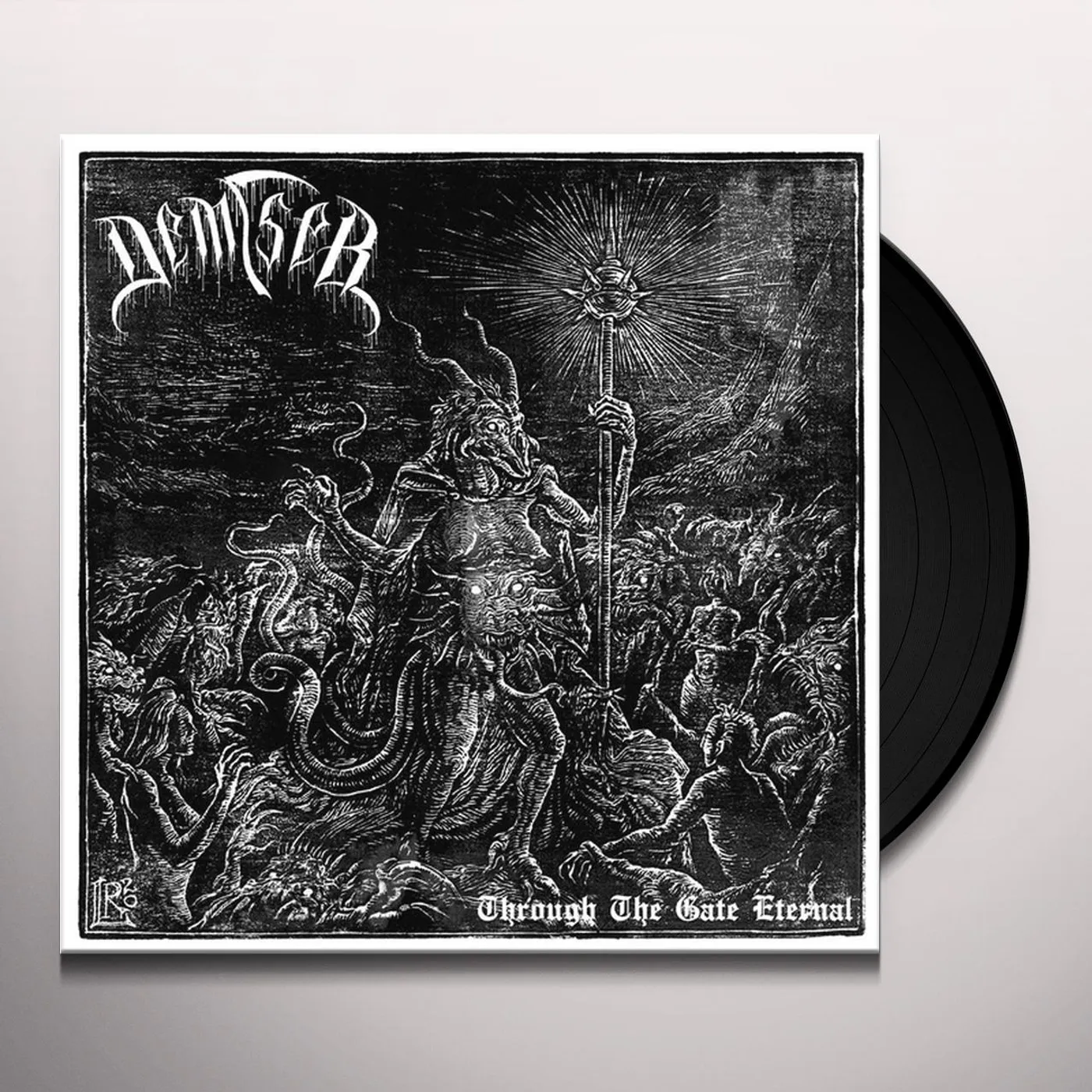 Demiser THROUGH THE GATE ETERNAL (BLACKENED SILVER VINYL) Vinyl Record