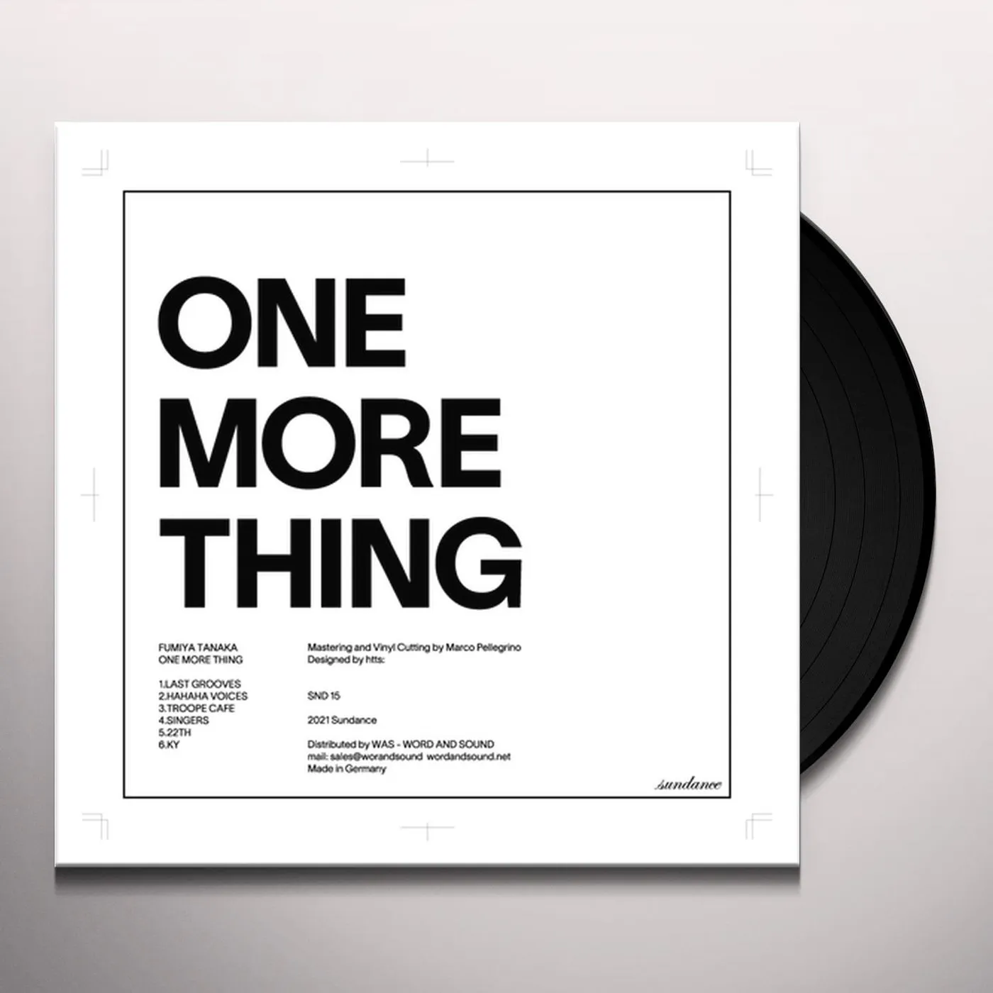 Fumiya Tanaka ONE MORE THING (FIRST PART) Vinyl Record