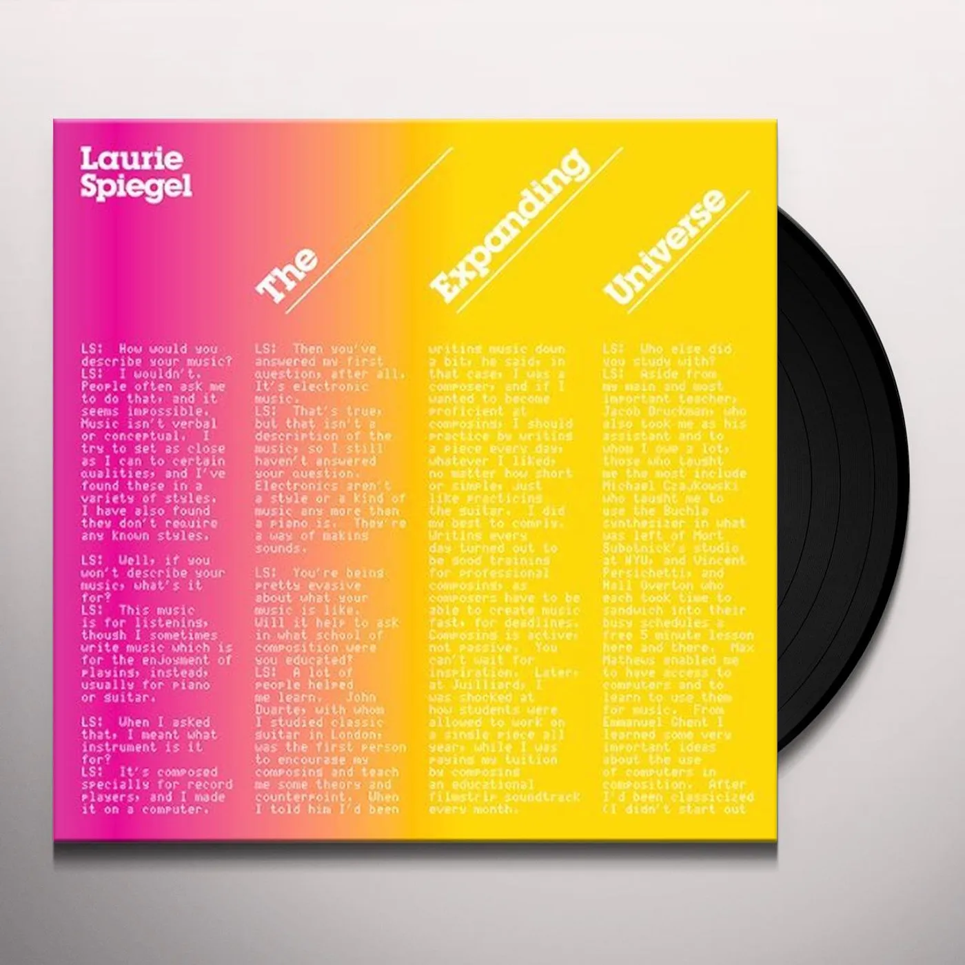 Laurie Spiegel EXPANDING UNIVERSE Vinyl Record