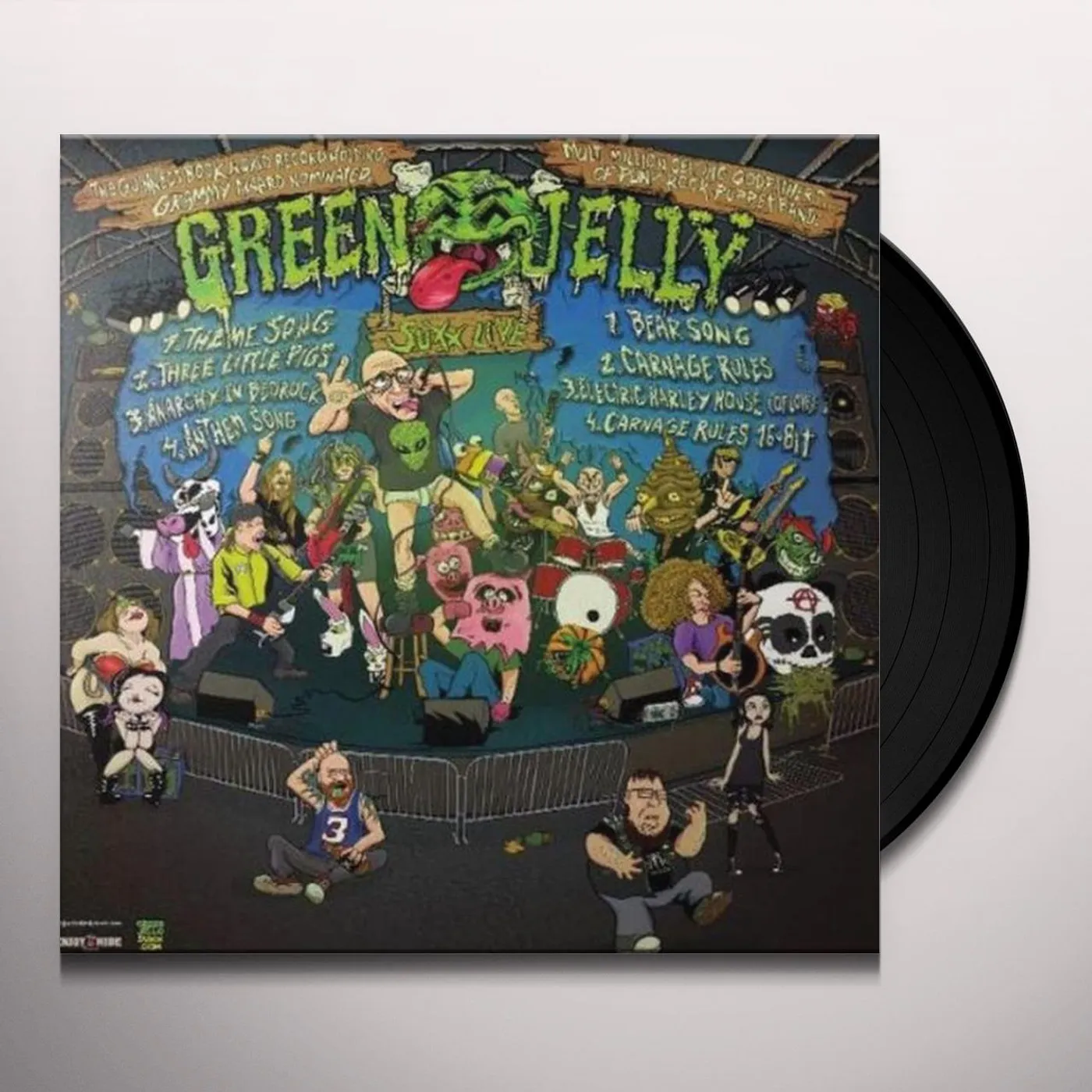 Guinness World Book Record Holding Grammy Award Nominated Multi Million Selling Godfathers Of Punk Rock Puppet Band: The Official Soundtrack Of The Documentary Green Jelly Suxx Live Vinyl Record