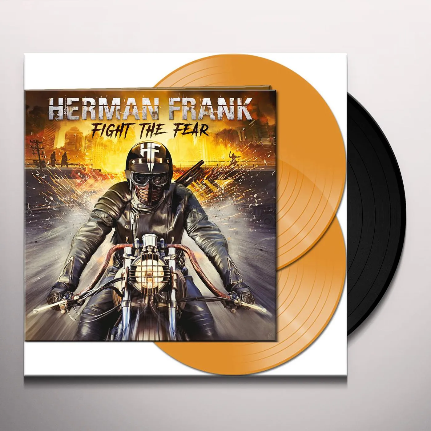 Herman Frank FIGHT THE FEAR (CLEAR ORANGE) Vinyl Record