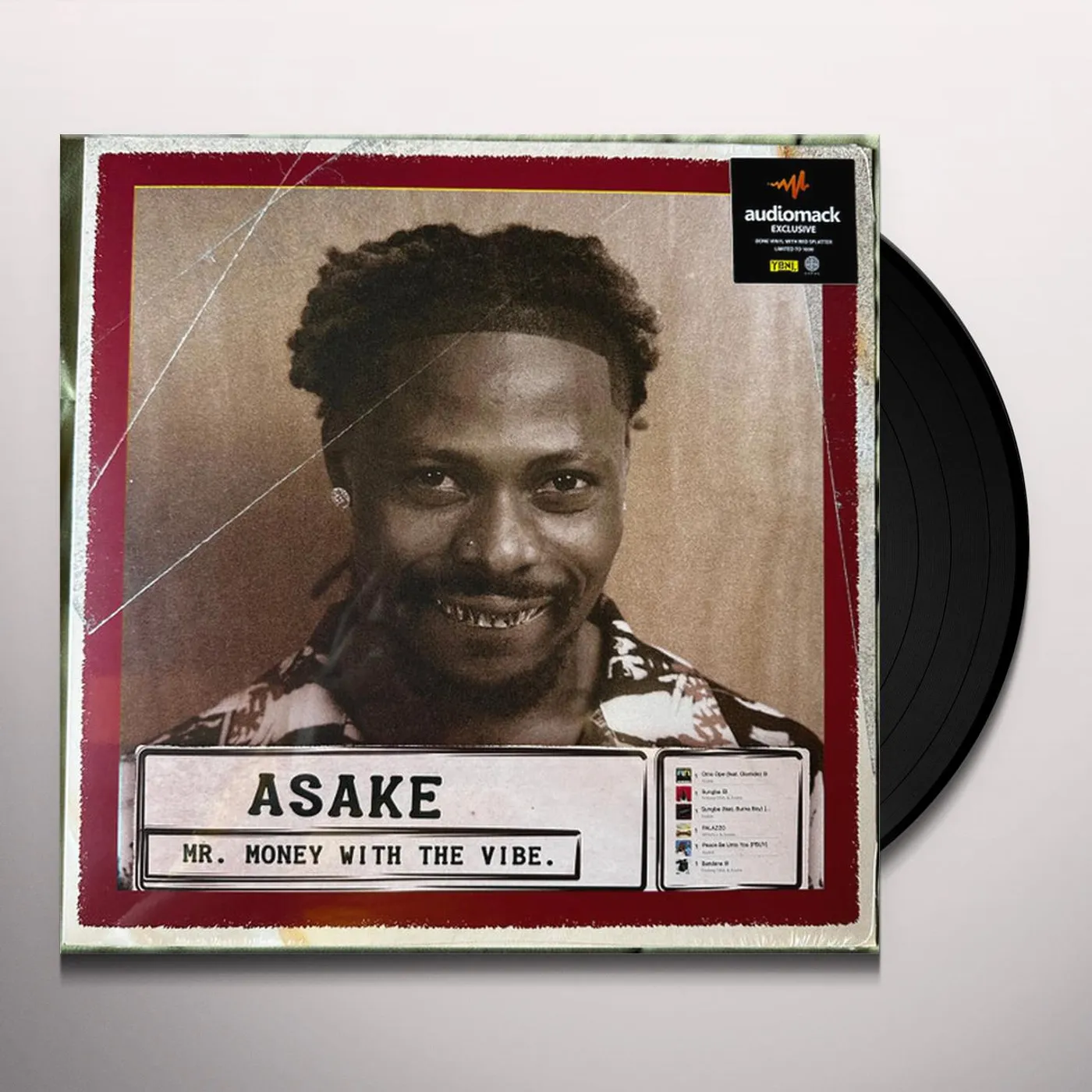 Asake MR. MONEY WITH THE VIBE (WHITE/RED VINYL) Vinyl Record