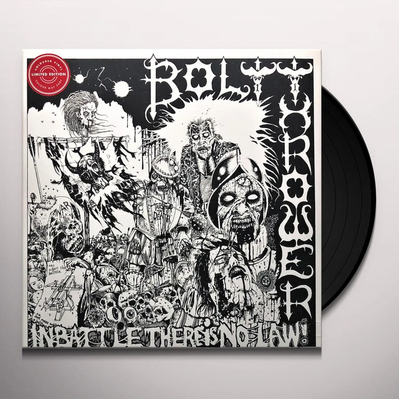 Bolt Thrower IN BATTLE THERE IS NO LAW (CLEAR/GREY/BLACK/WHITE SPLATTER VINYL) Vinyl Record