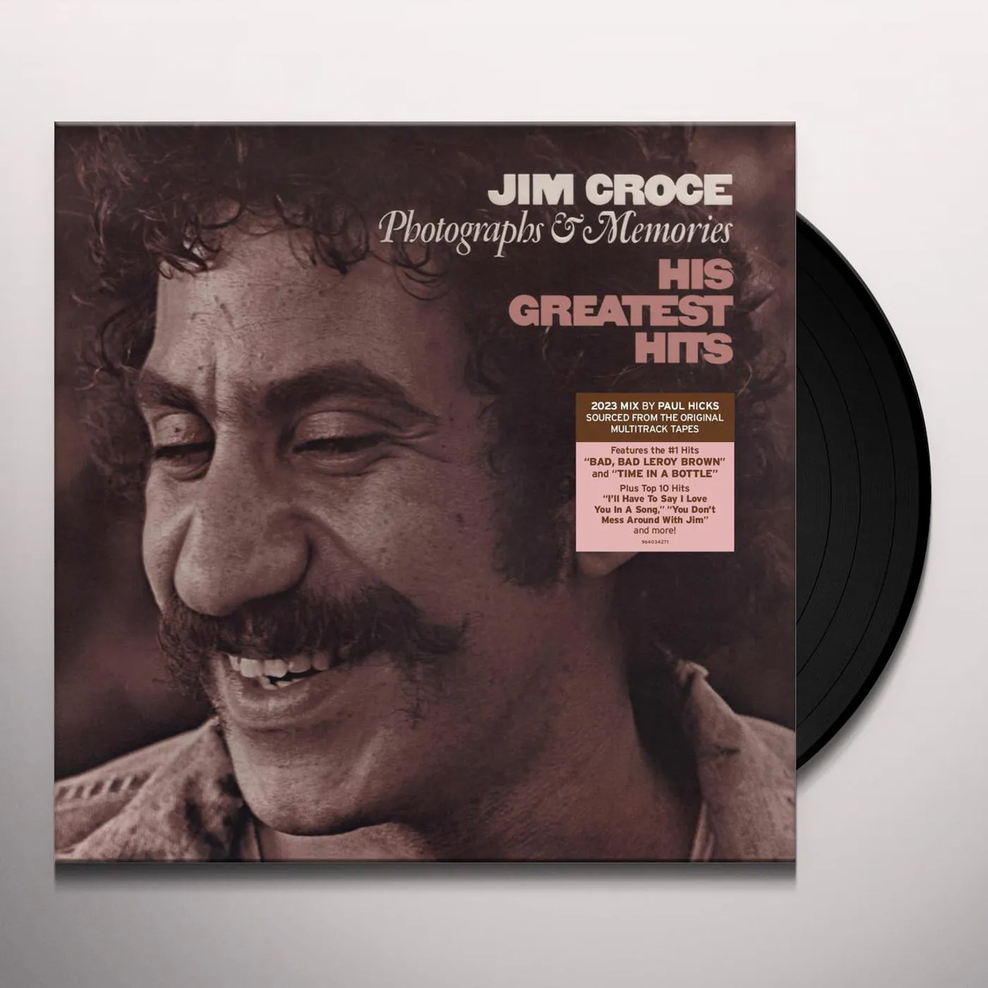 Jim Croce PHOTOGRAPHS & MEMORIES: HIS GREATEST HITS (2023 REMIX) Vinyl Record