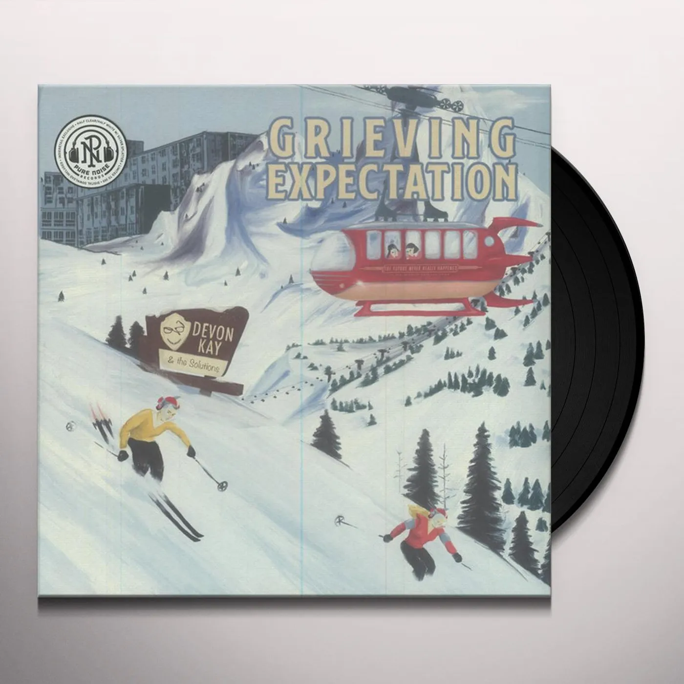 Devon Kay & The Solutions GRIEVING EXPECTATION (HALF CLEAR/HALF WHITE W/ SILVER SPLATTER VINYL) (I) Vinyl Record