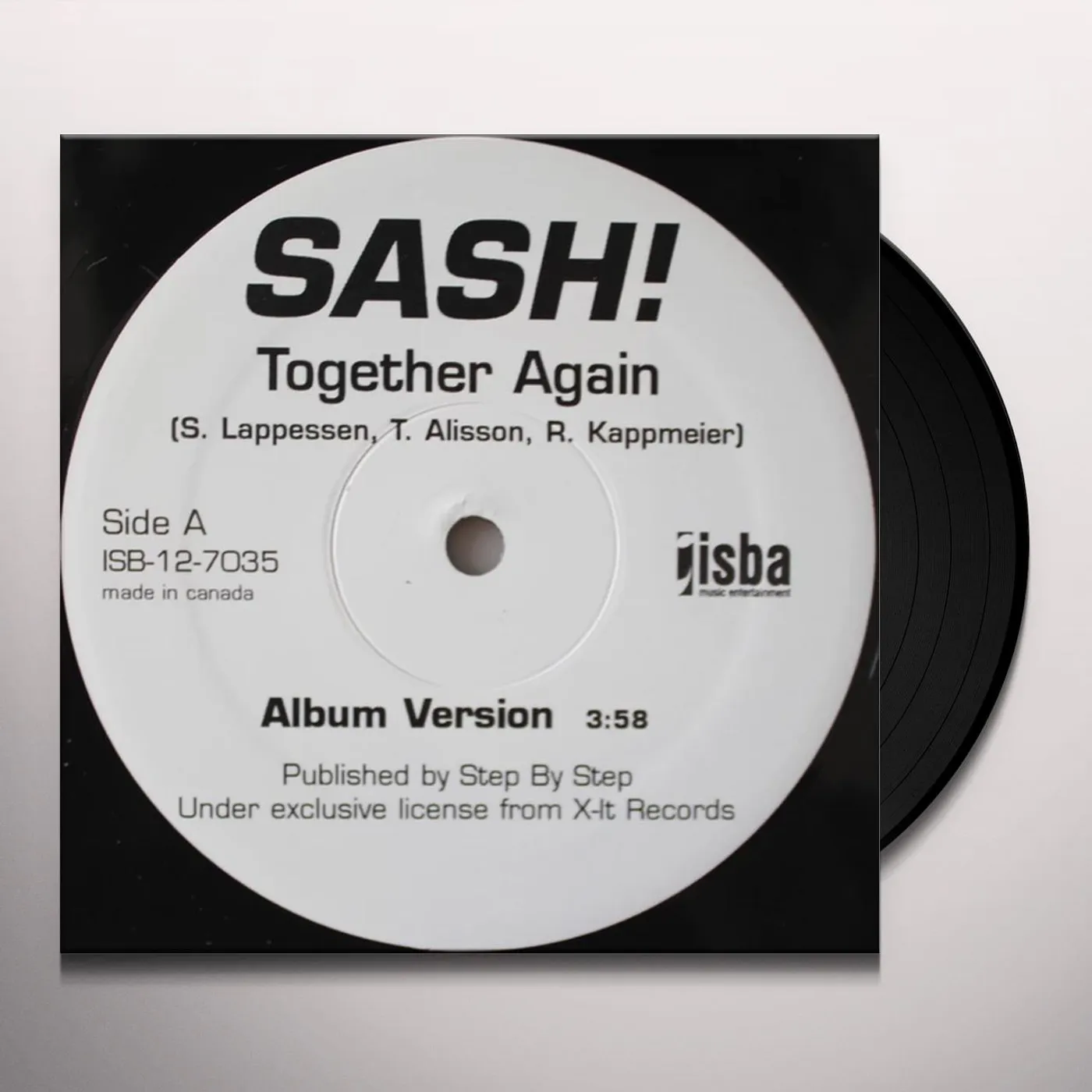 Sash! TOGETHER AGAIN Vinyl Record