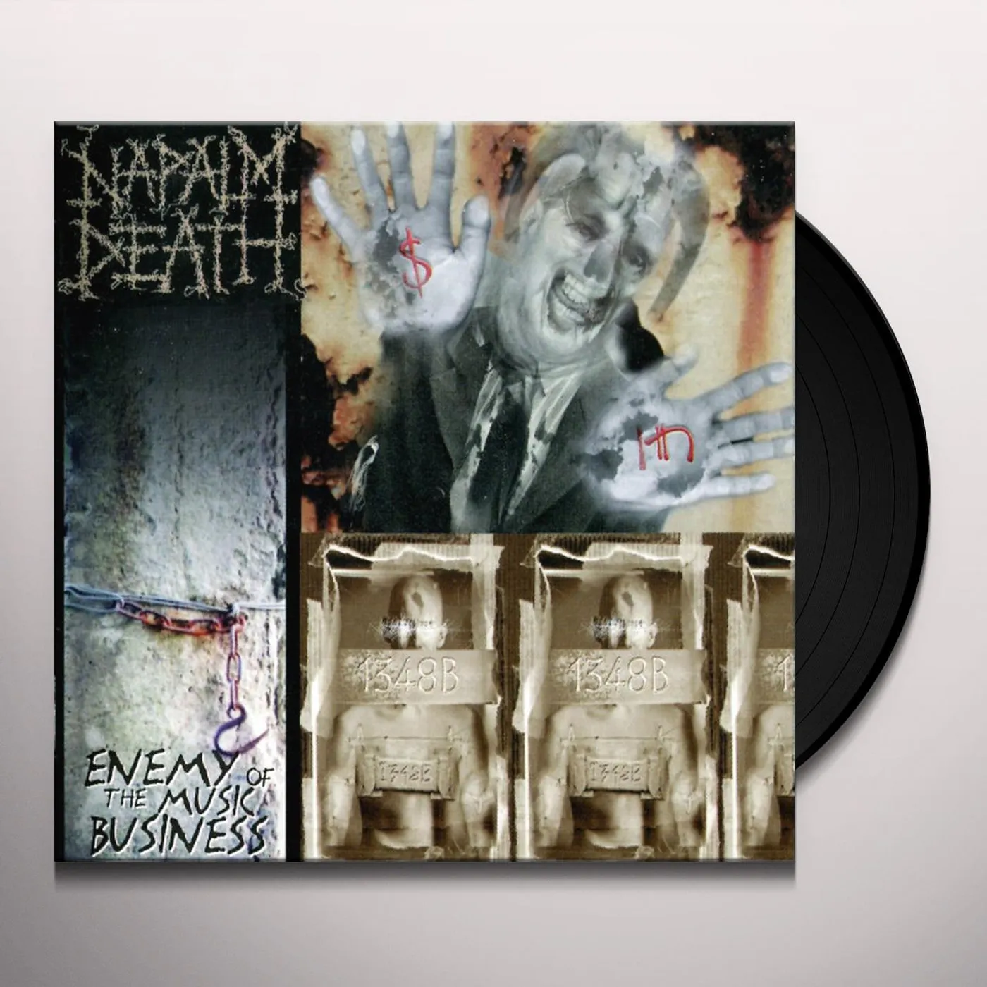 Napalm Death ENEMY OF THE MUSIC BUSINESS (RED VINYL) Vinyl Record