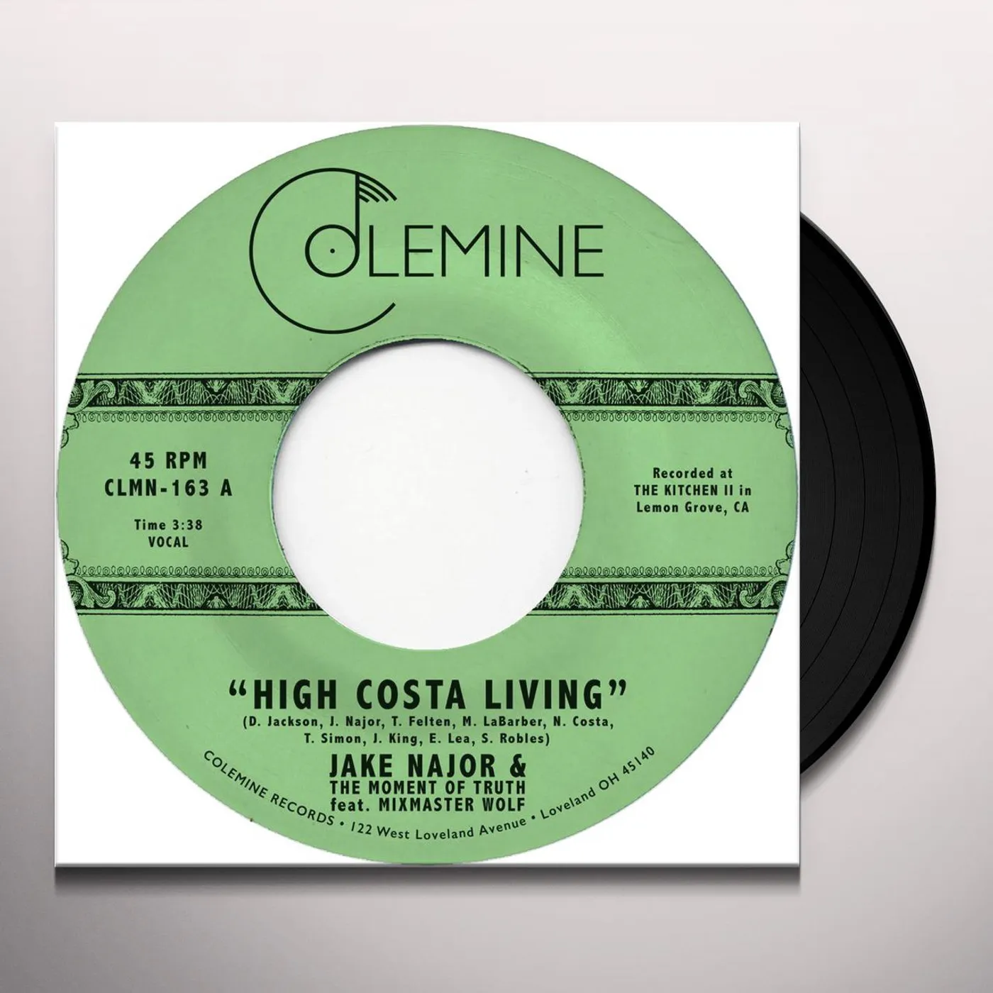 Jake Najor and the Moment of Truth HIGH COSTA LIVING / GRAB A SODA Vinyl Record