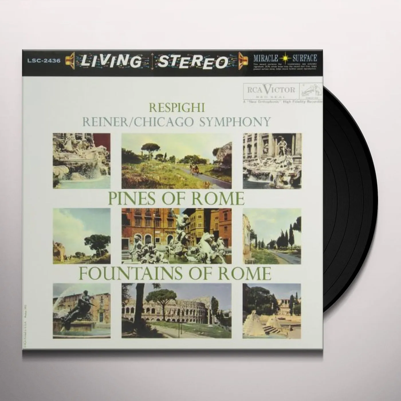 Fritz Reiner RESPIGHI-PINES OF ROME / FOUNTAINS OF ROME Vinyl Record