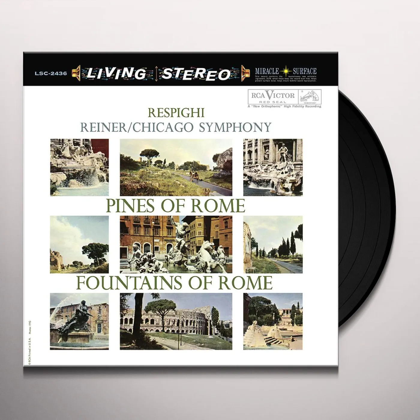 Fritz Reiner RESPIGHI: PINES OF ROME & FOUNTAINS OF ROME Vinyl Record