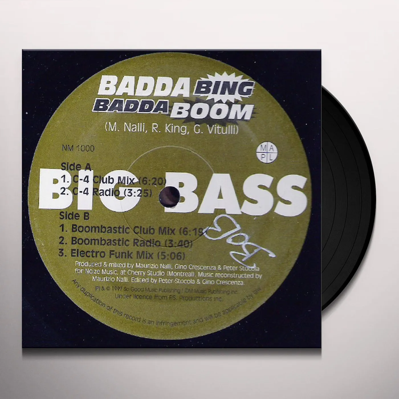Big Bass Badda Bing Badda Boom Vinyl Record