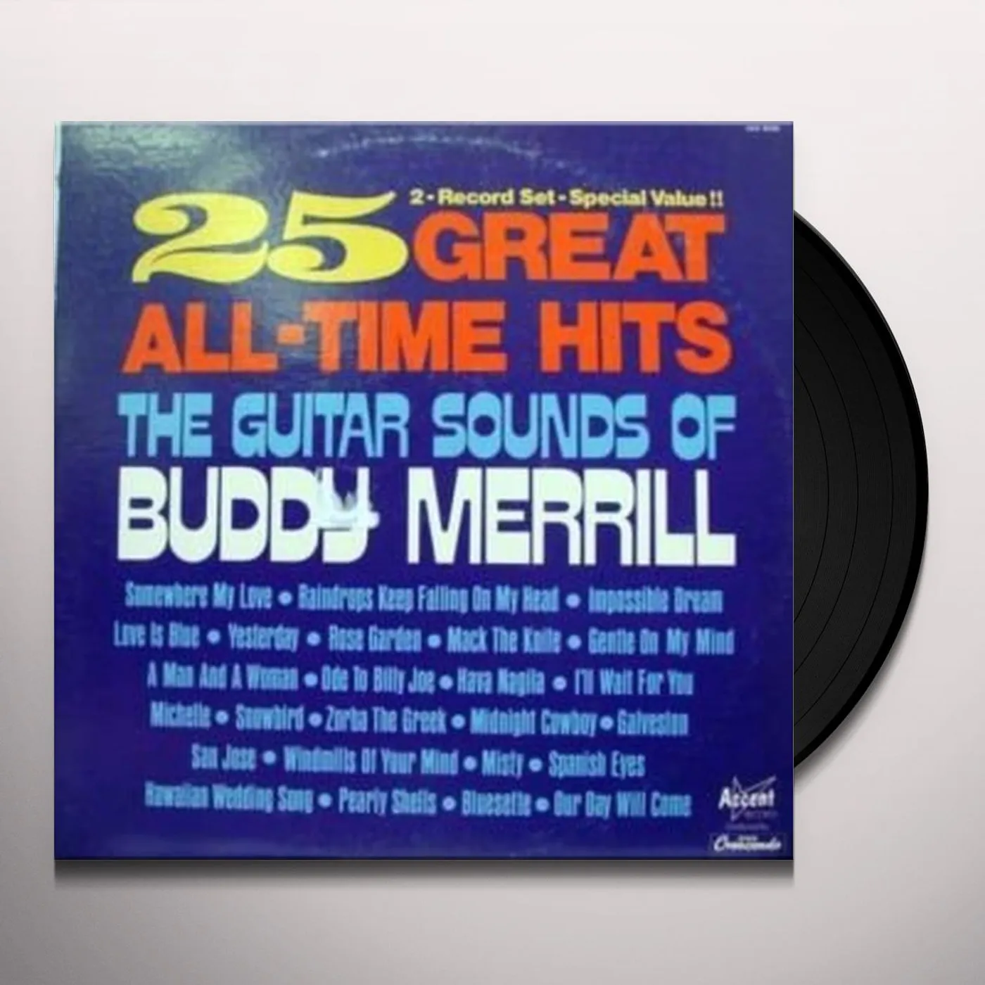 Buddy Merrill 25 GREATEST HITS Vinyl Record